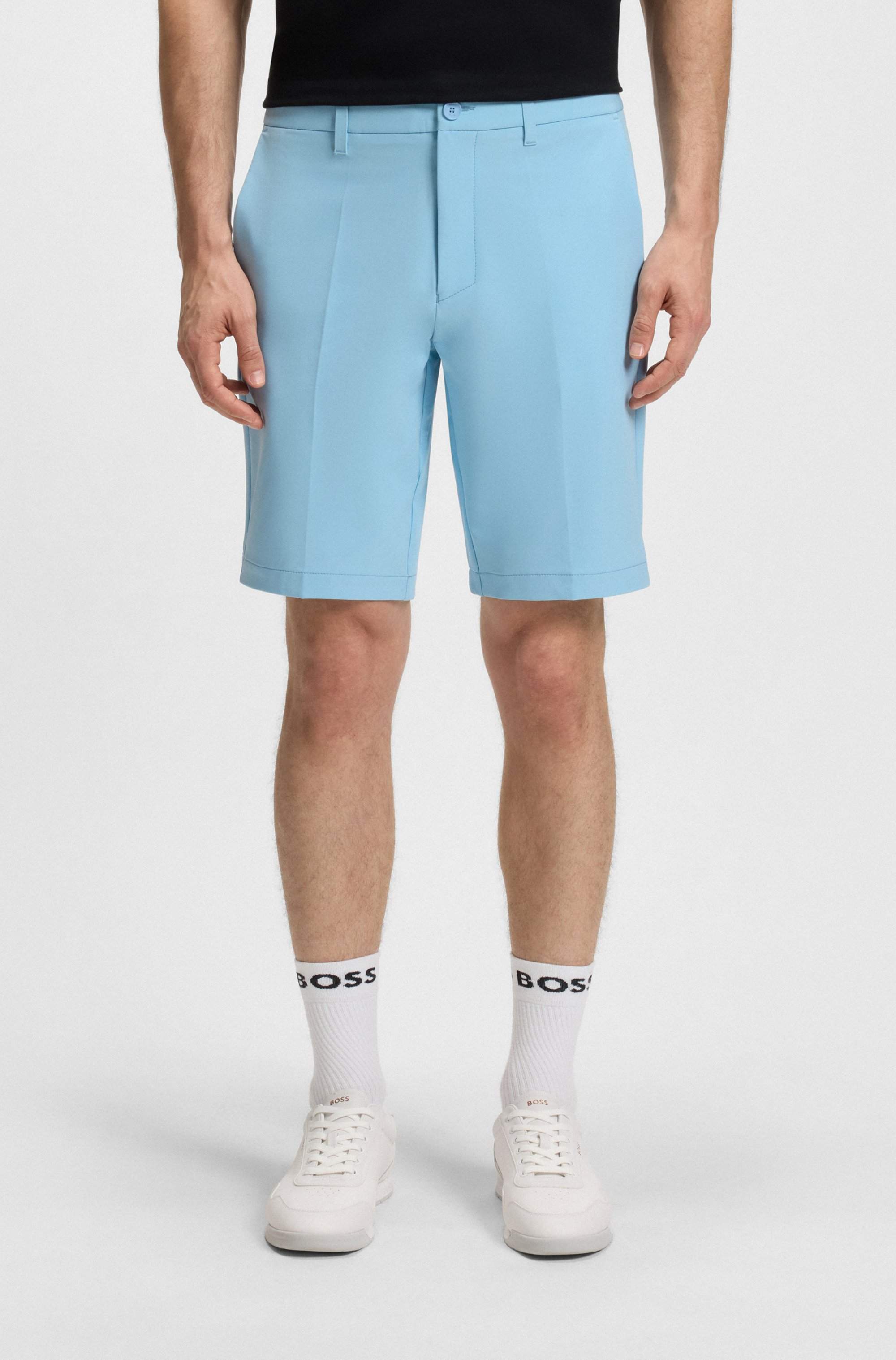 Slim-fit shorts in water-repellent stretch fabric