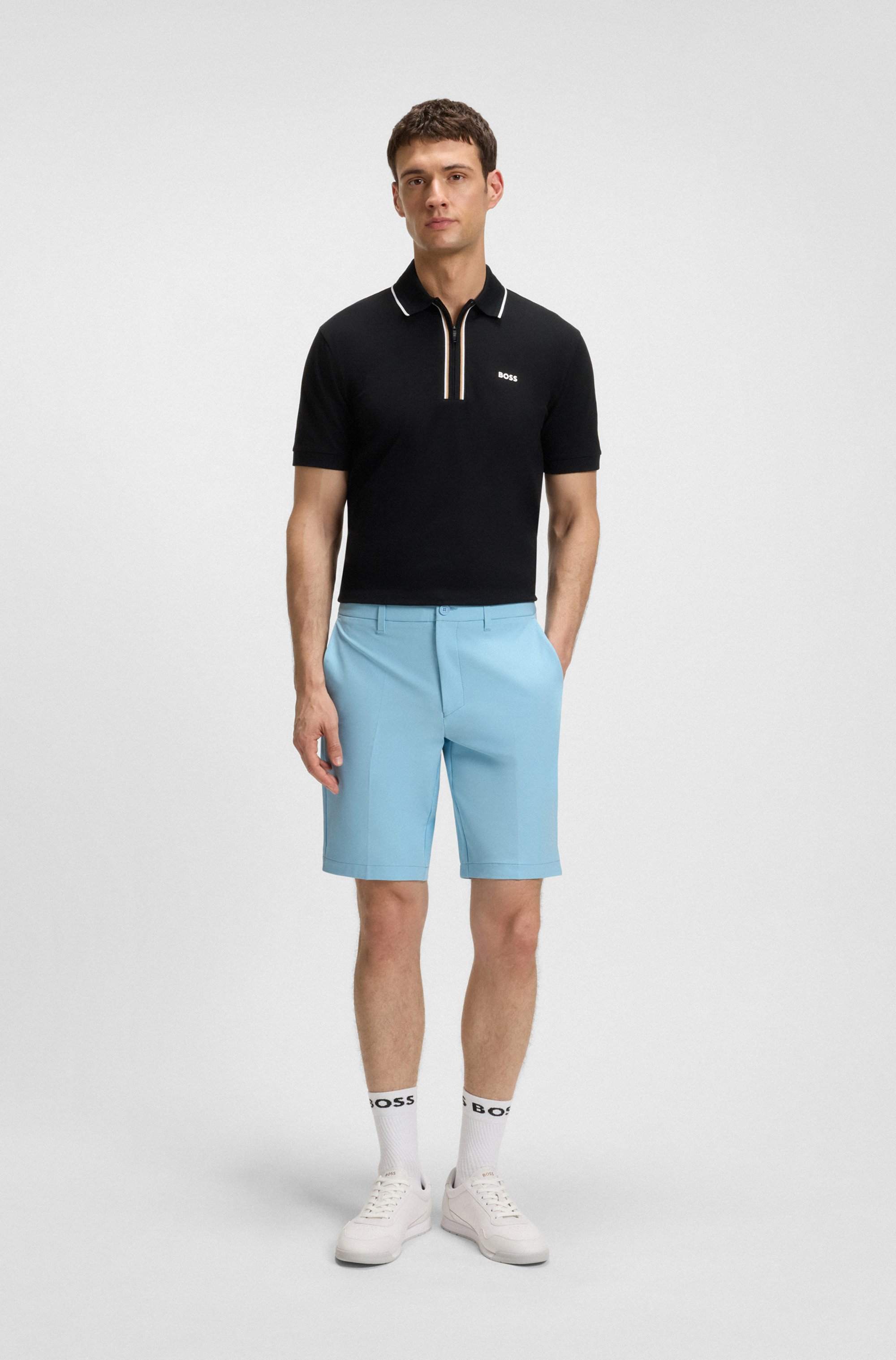 Slim-fit shorts in water-repellent stretch fabric