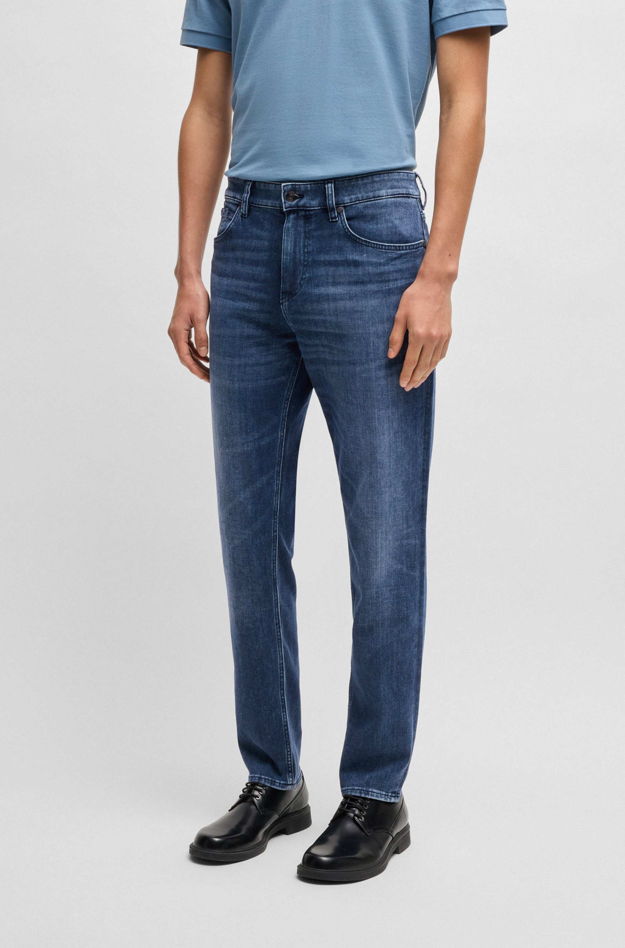 Maine regular-fit jeans in blue Italian denim