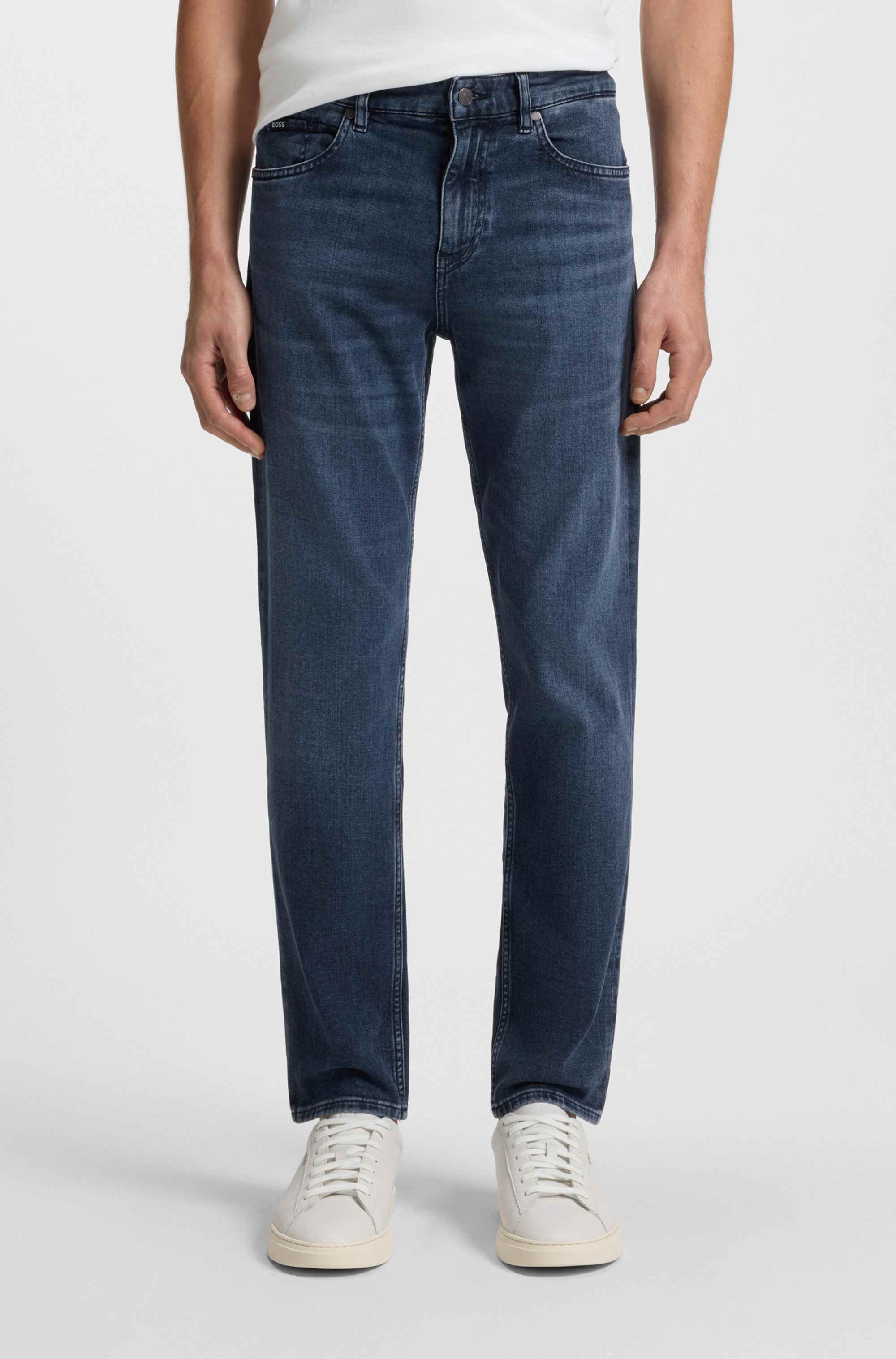 Maine regular-fit jeans in blue Italian denim