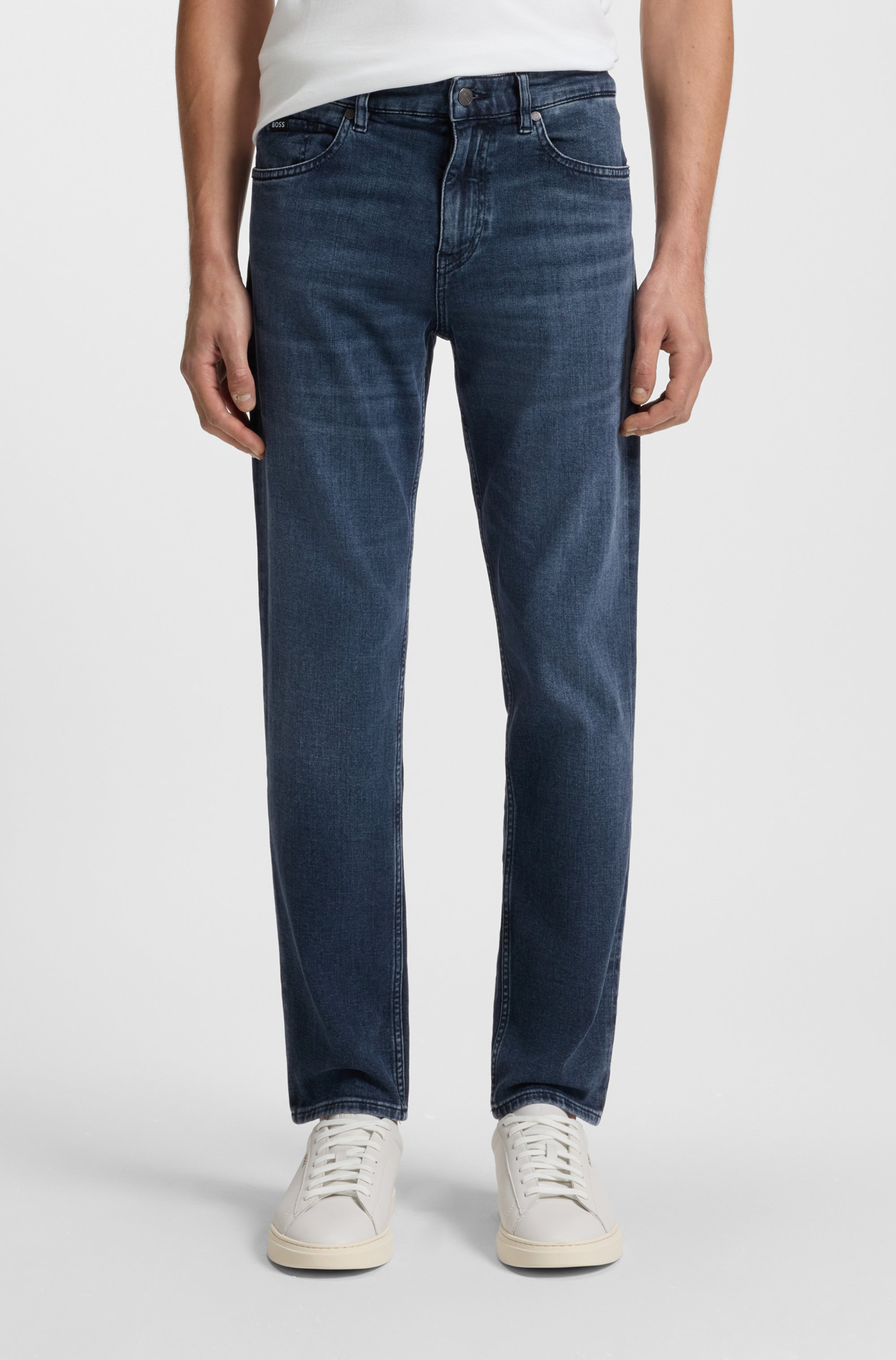 Maine regular-fit jeans in blue Italian denim