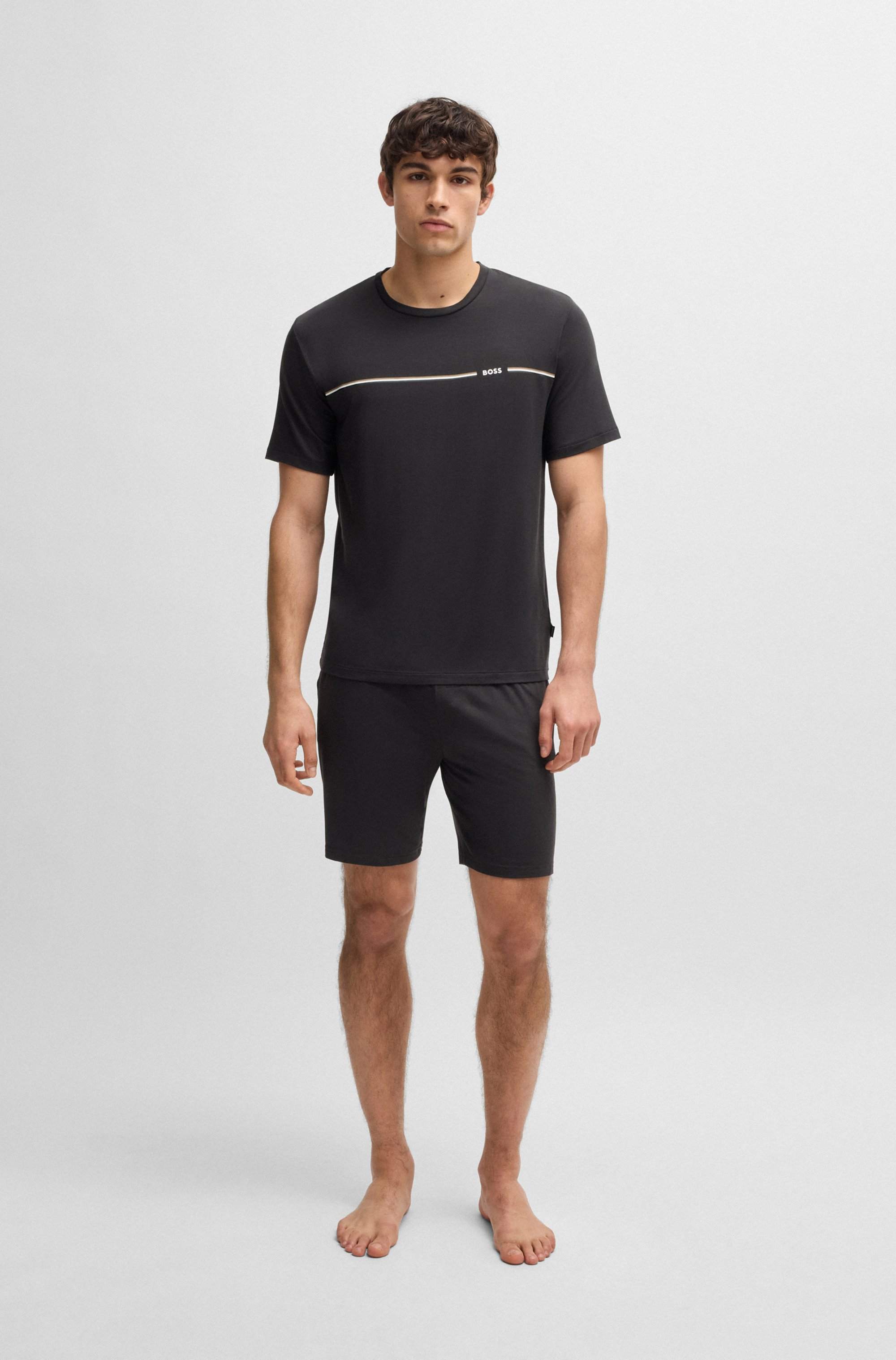 Gift-boxed pyjamas in stretch-bamboo jersey