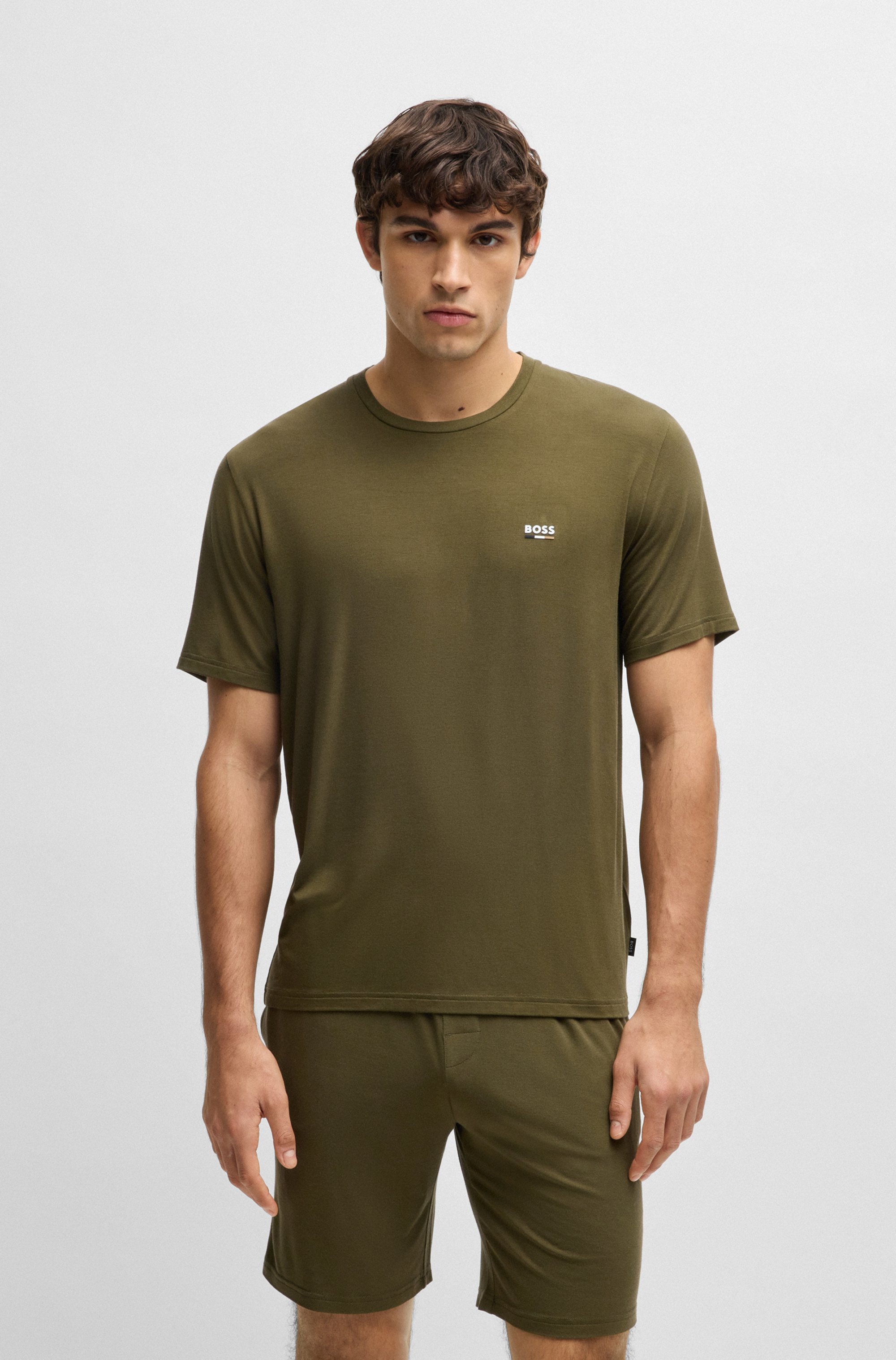 Gift-boxed pyjamas in stretch-bamboo jersey