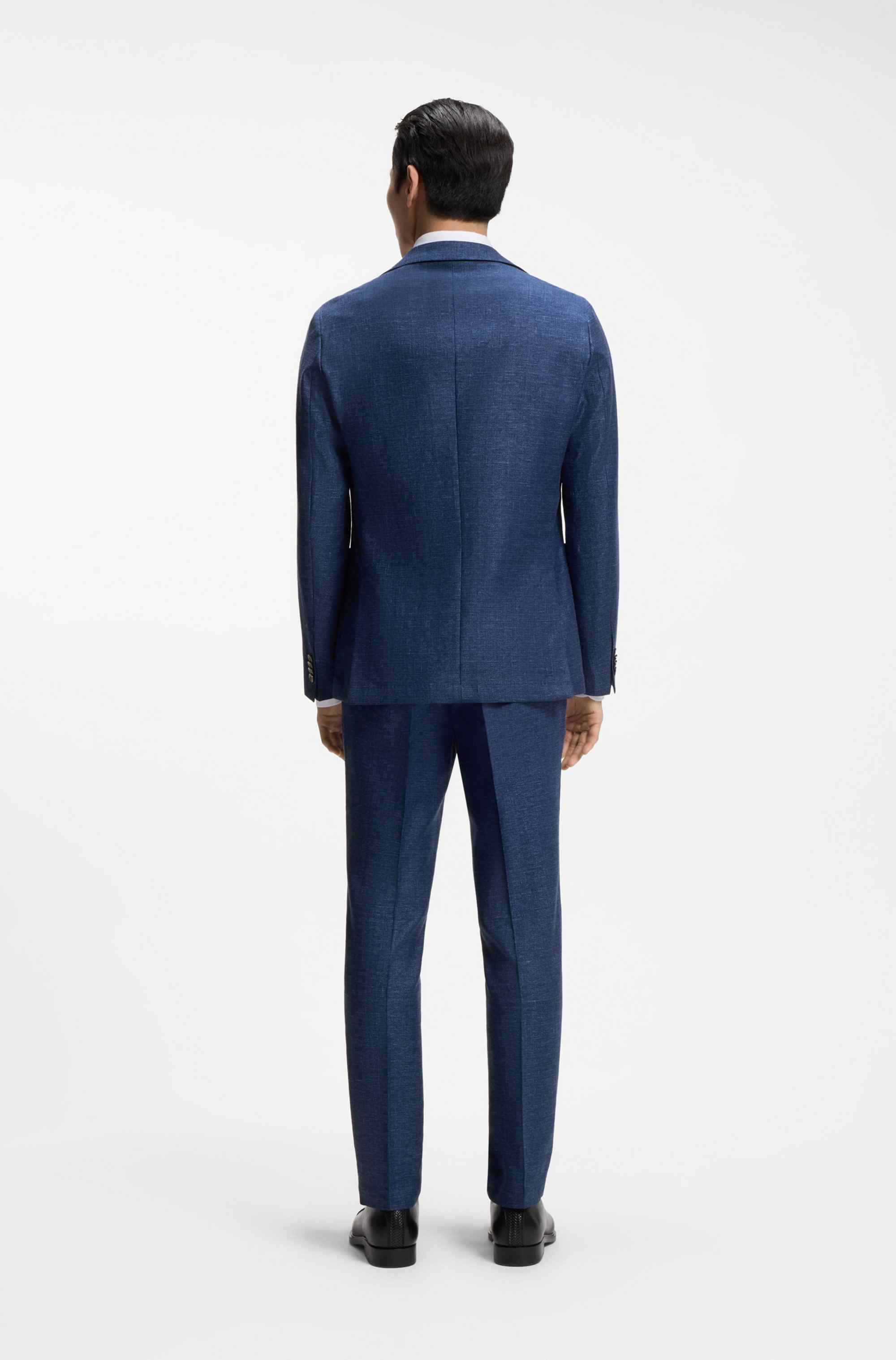 Slim-fit blazer in micro-patterned fabric