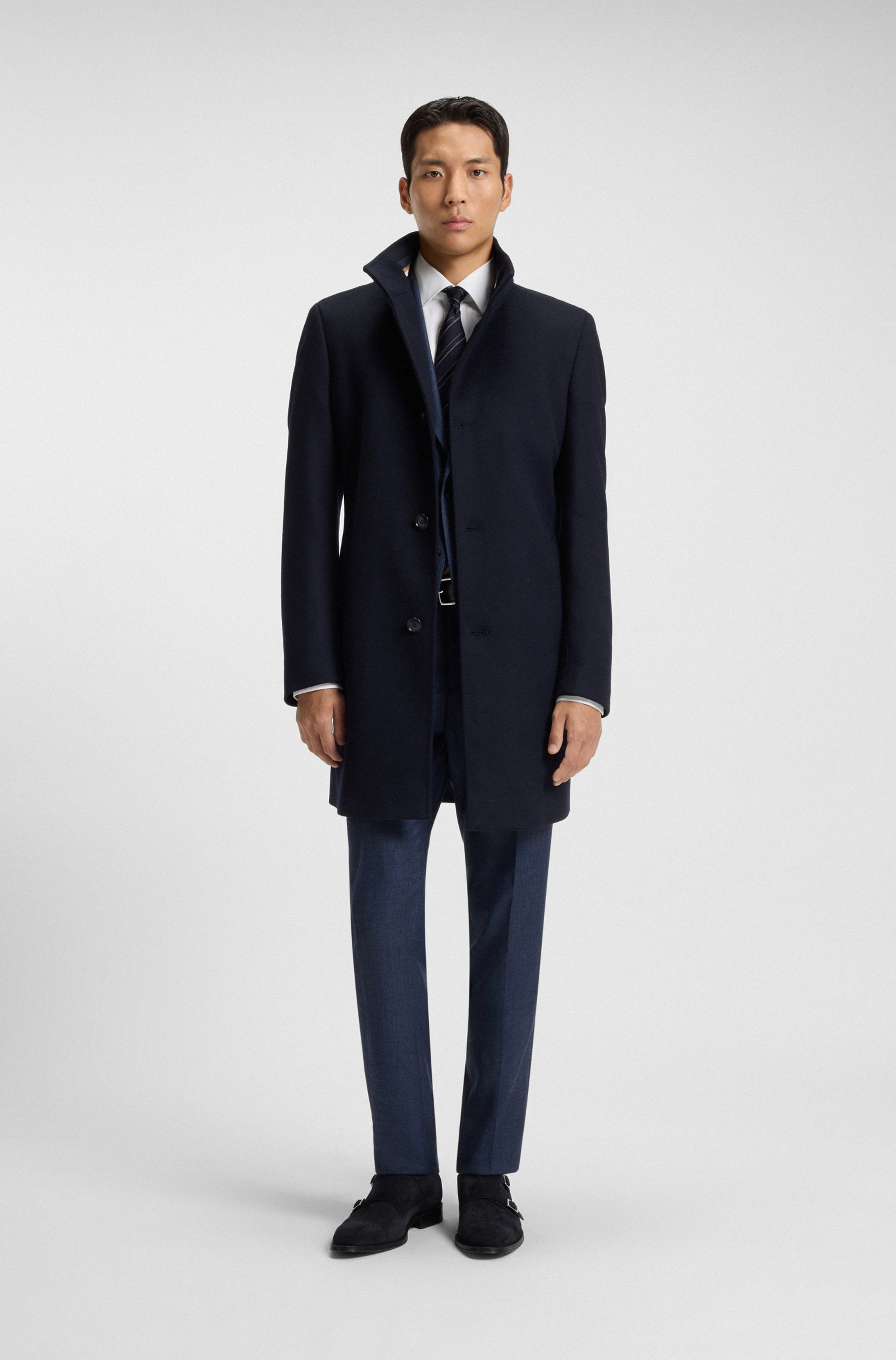 Double monk shoes in suede