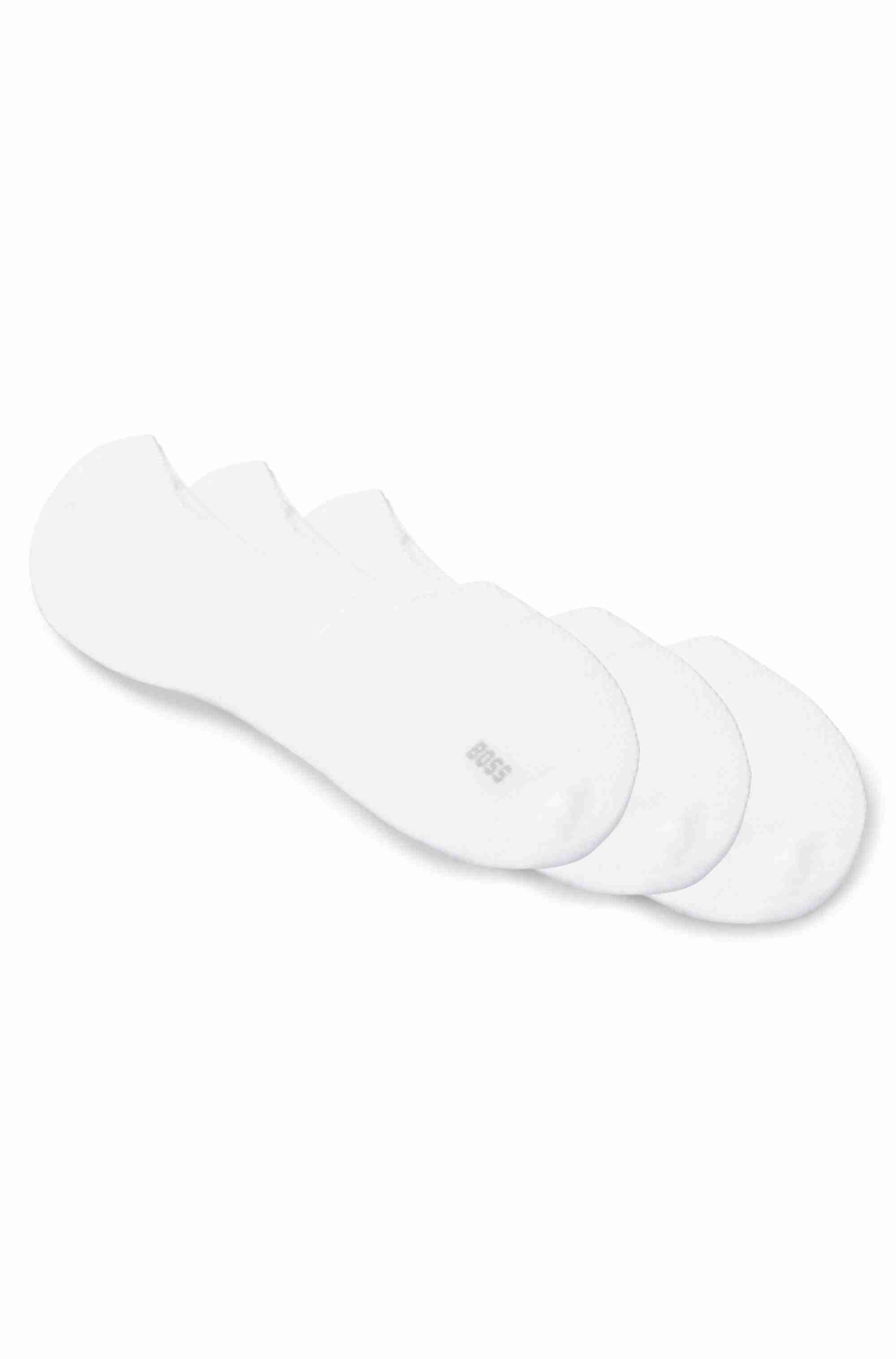 Three-pack of invisible socks in a cotton blend