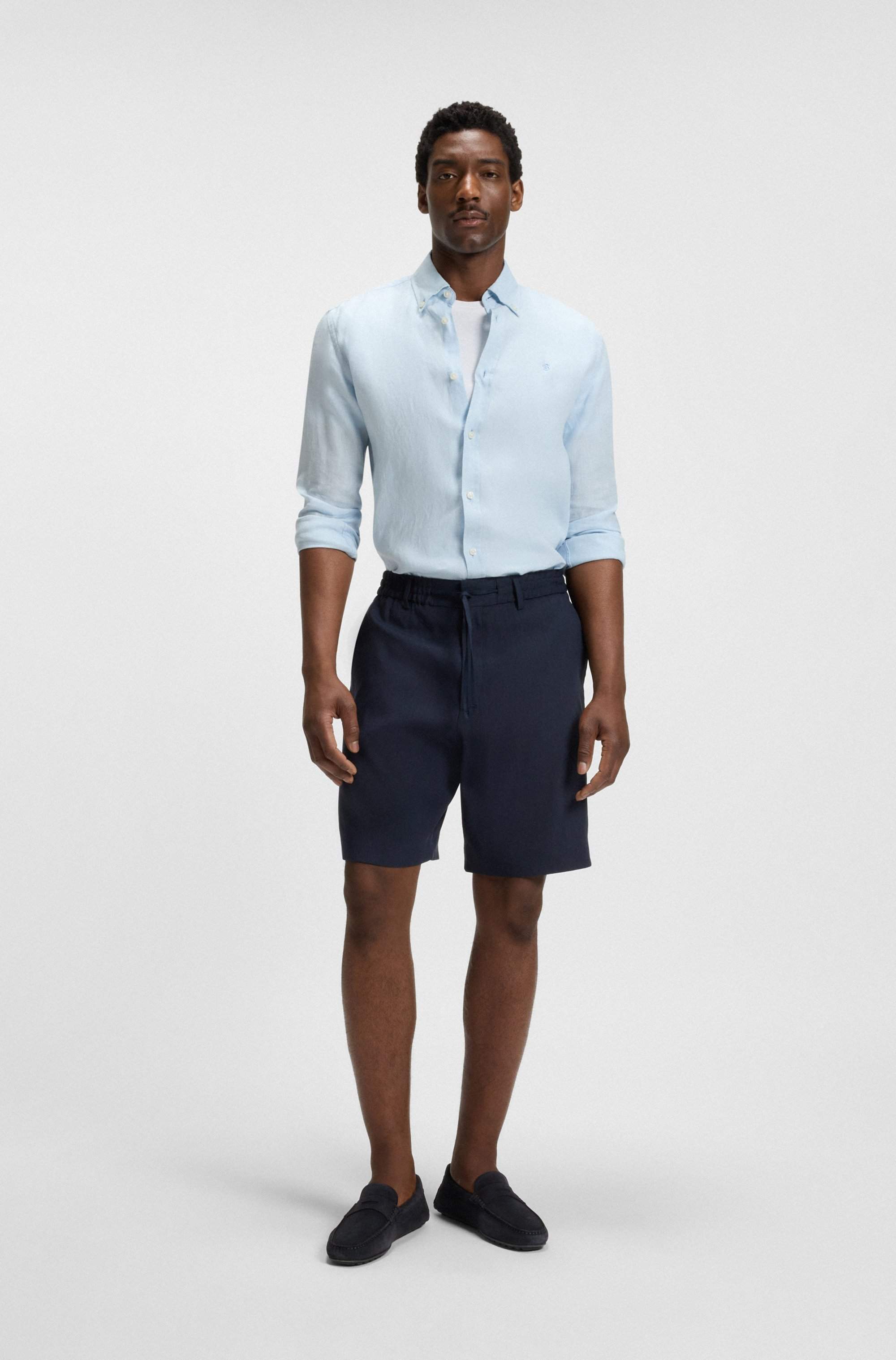 Suede moccasins with penny trim