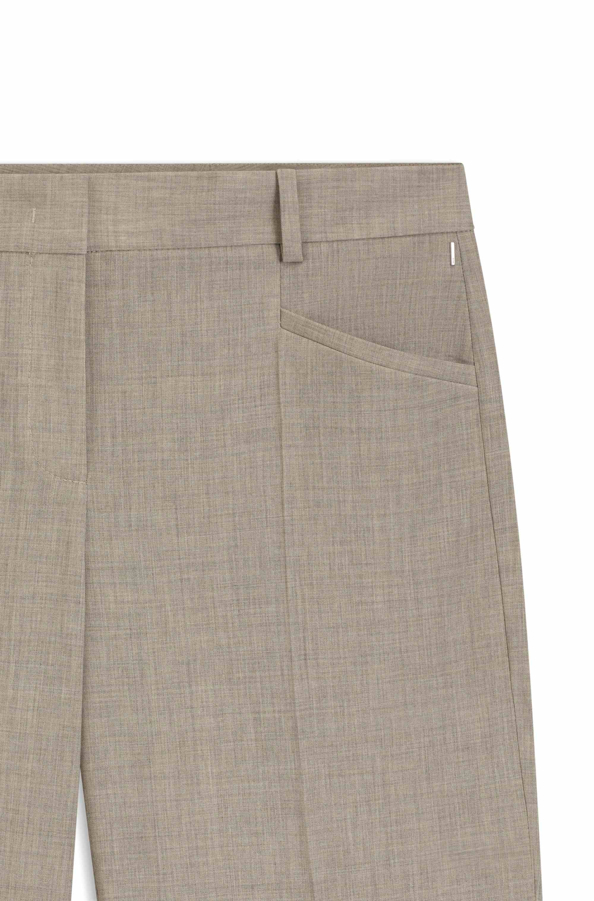 Relaxed-fit trousers in melange virgin wool