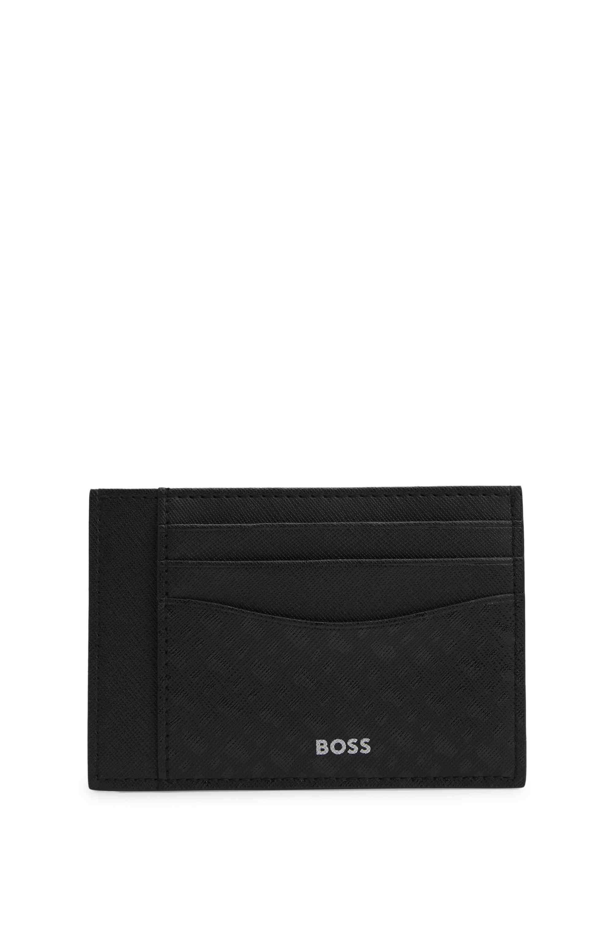 Card holder with monogram pattern