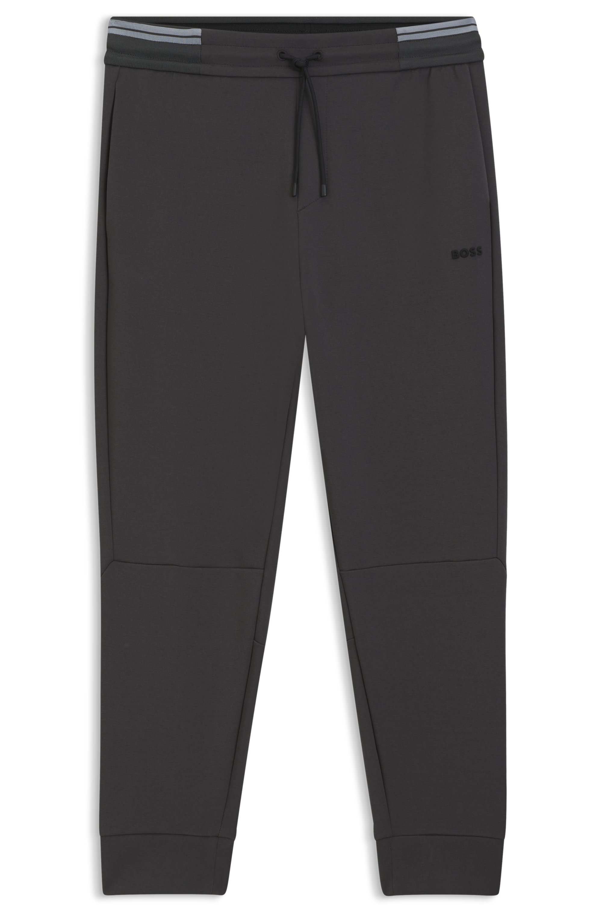 Cotton-blend tracksuit bottoms with striped trims