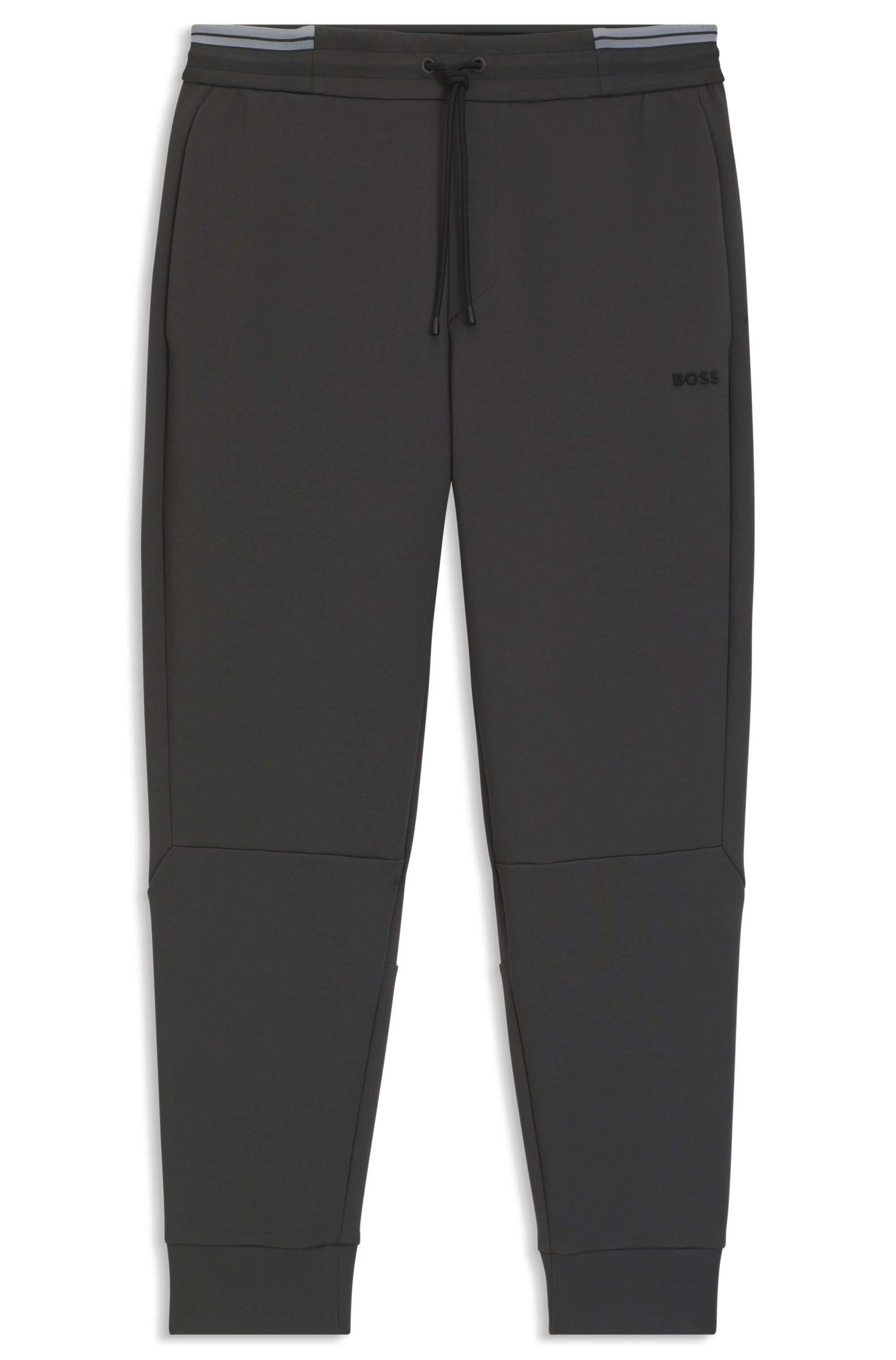 Cotton-blend tracksuit bottoms with striped trims