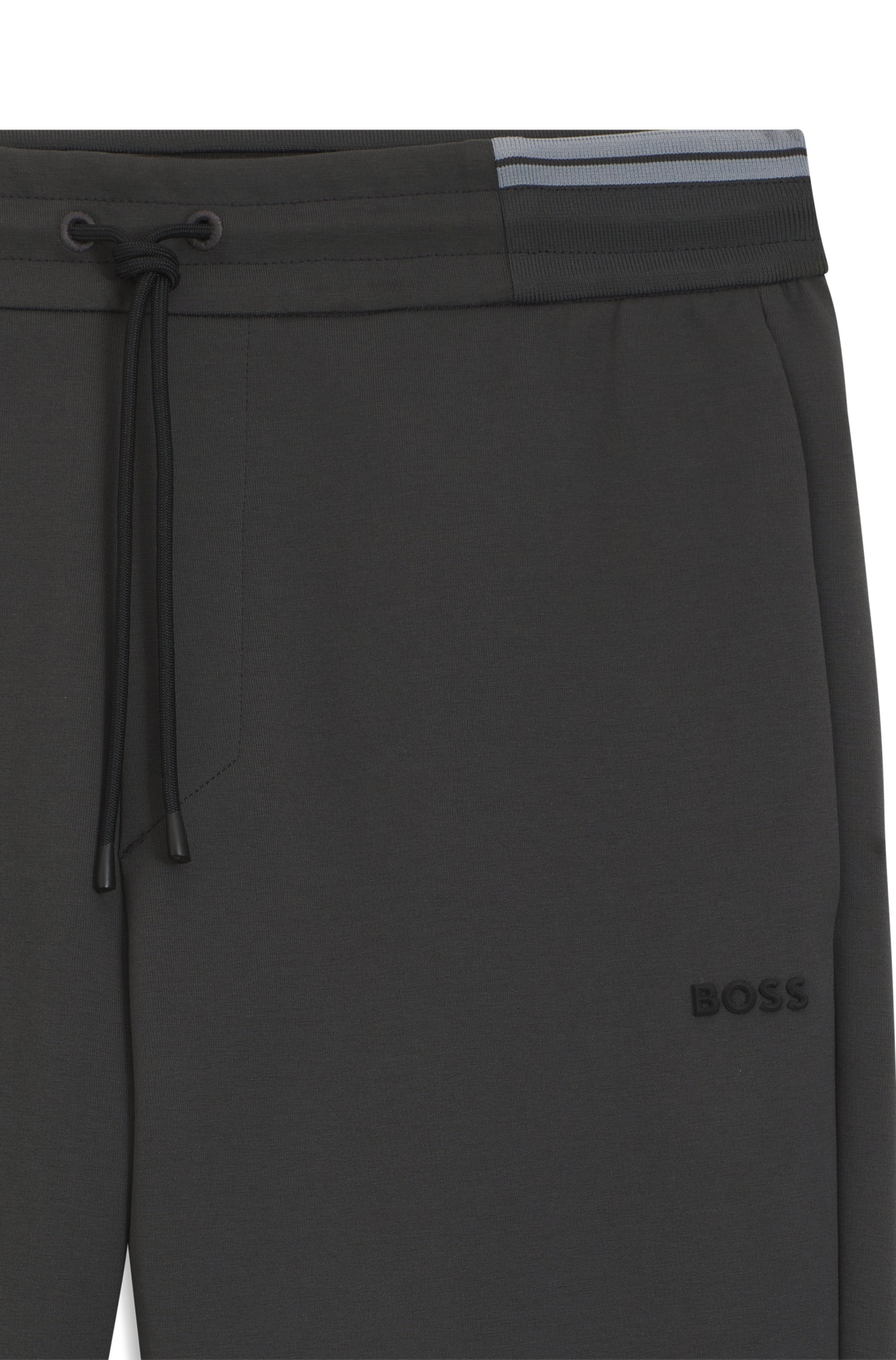 Cotton-blend tracksuit bottoms with striped trims