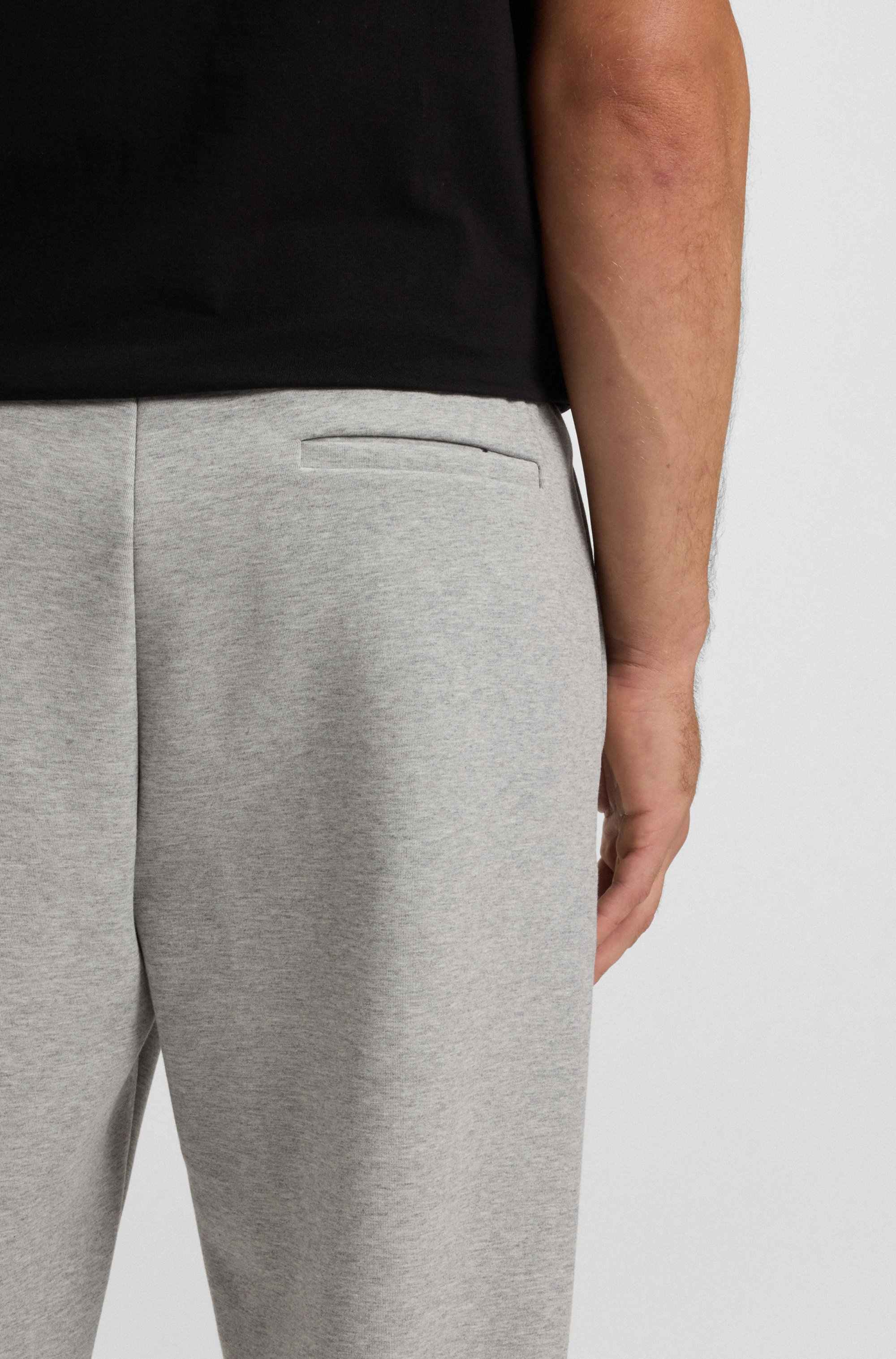 Cotton-blend tracksuit bottoms with striped trims