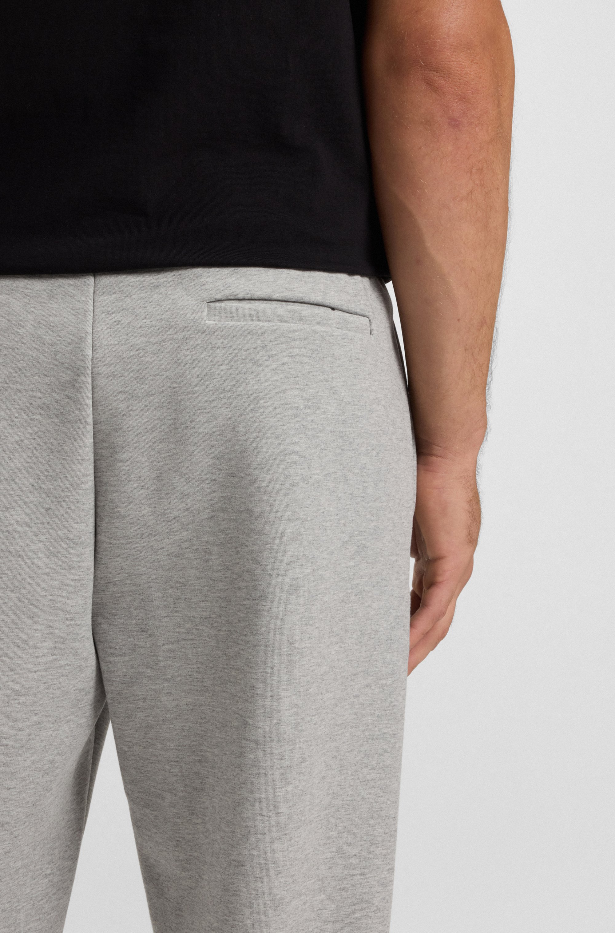 Cotton-blend tracksuit bottoms with striped trims
