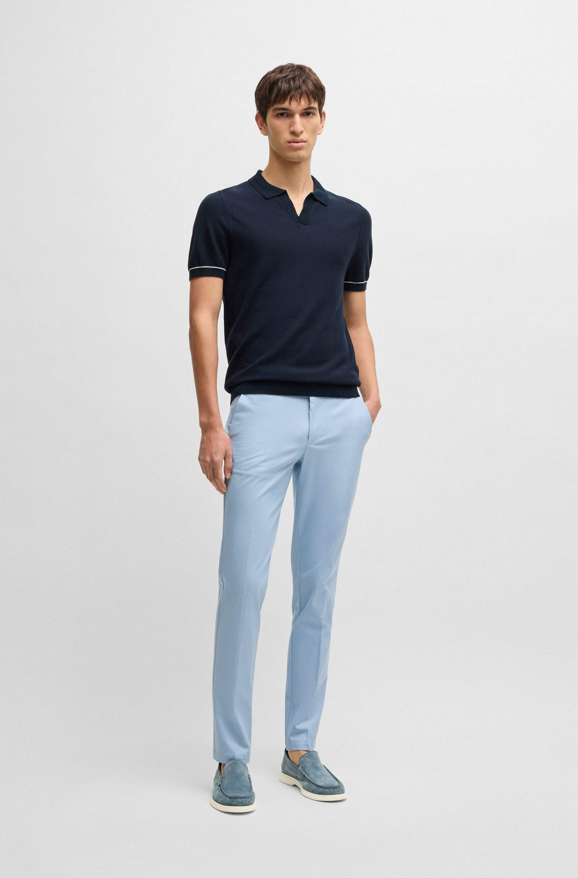 Suede loafers with debossed logo