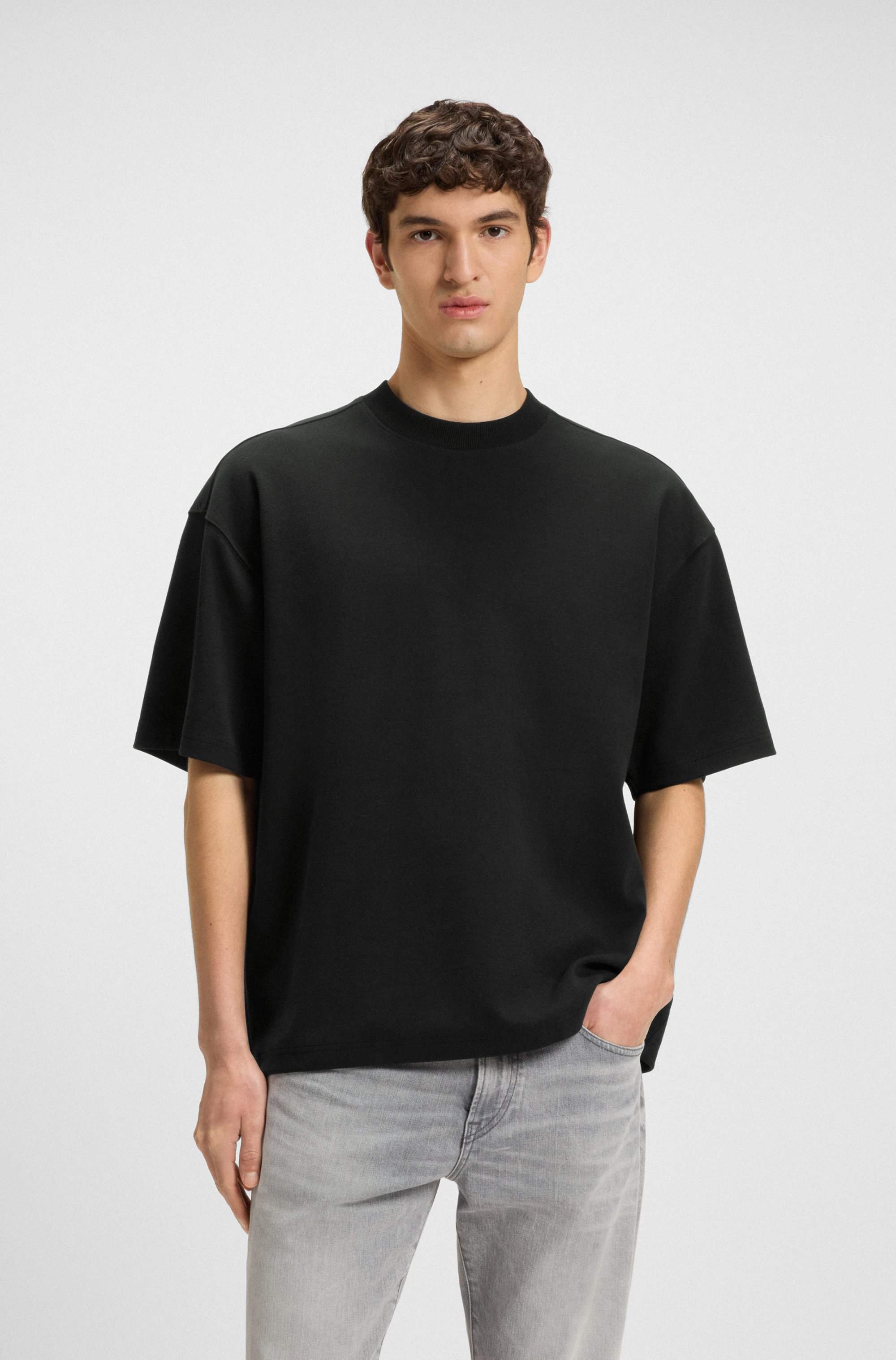 Oversized-fit T-shirt in stretch cotton