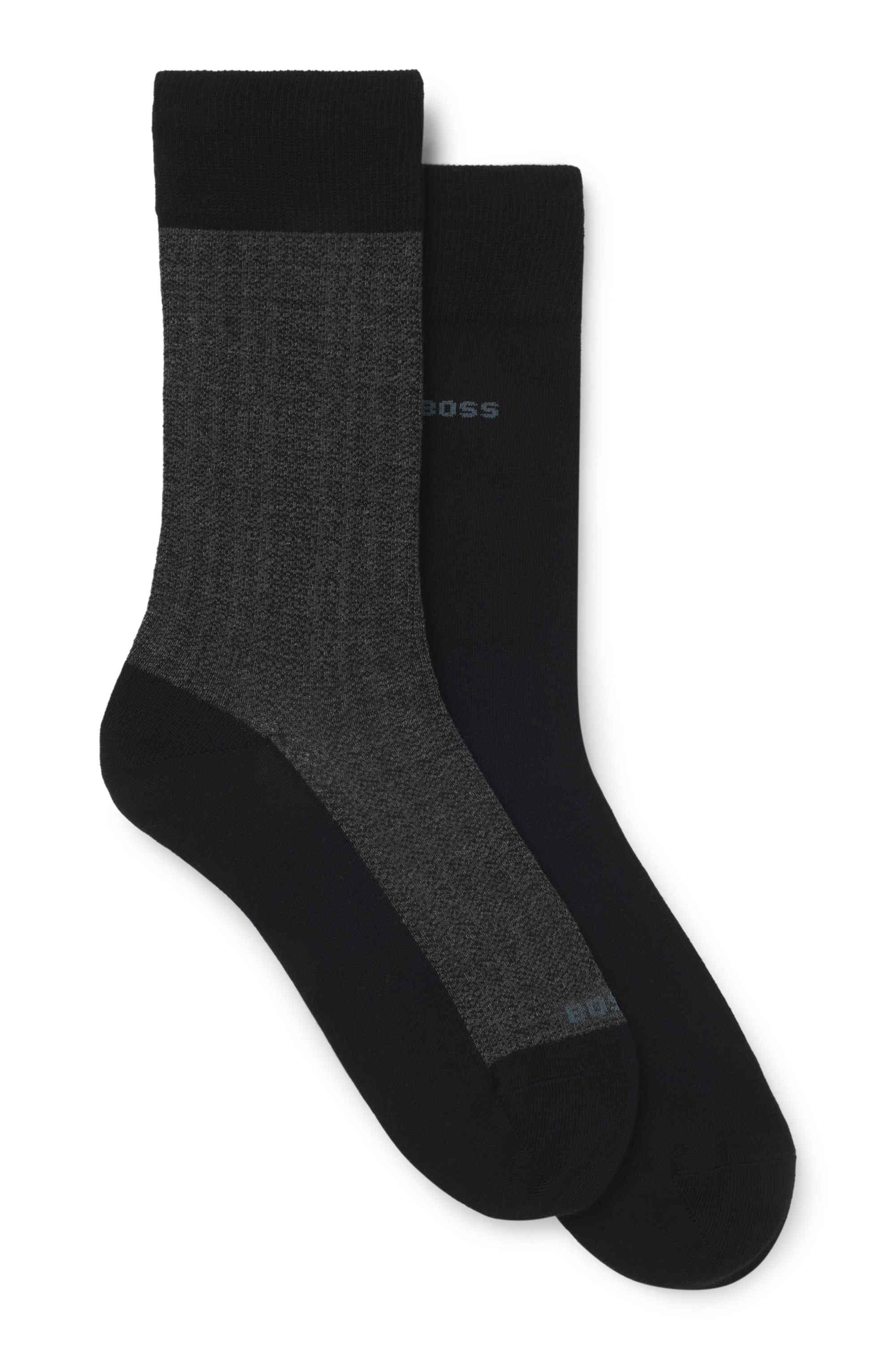 Two-pack of regular-length socks in a cotton blend