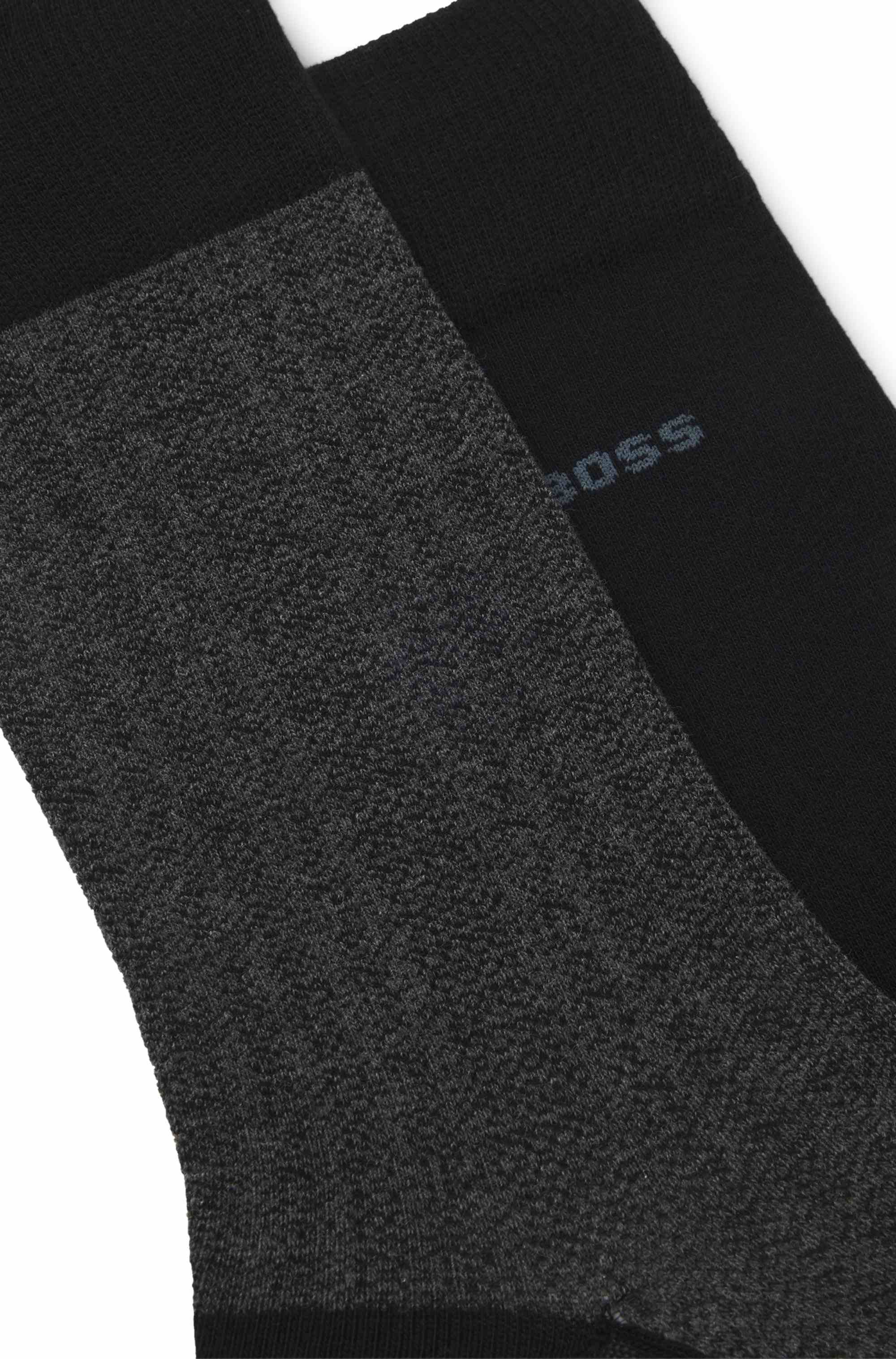 Two-pack of regular-length socks in a cotton blend