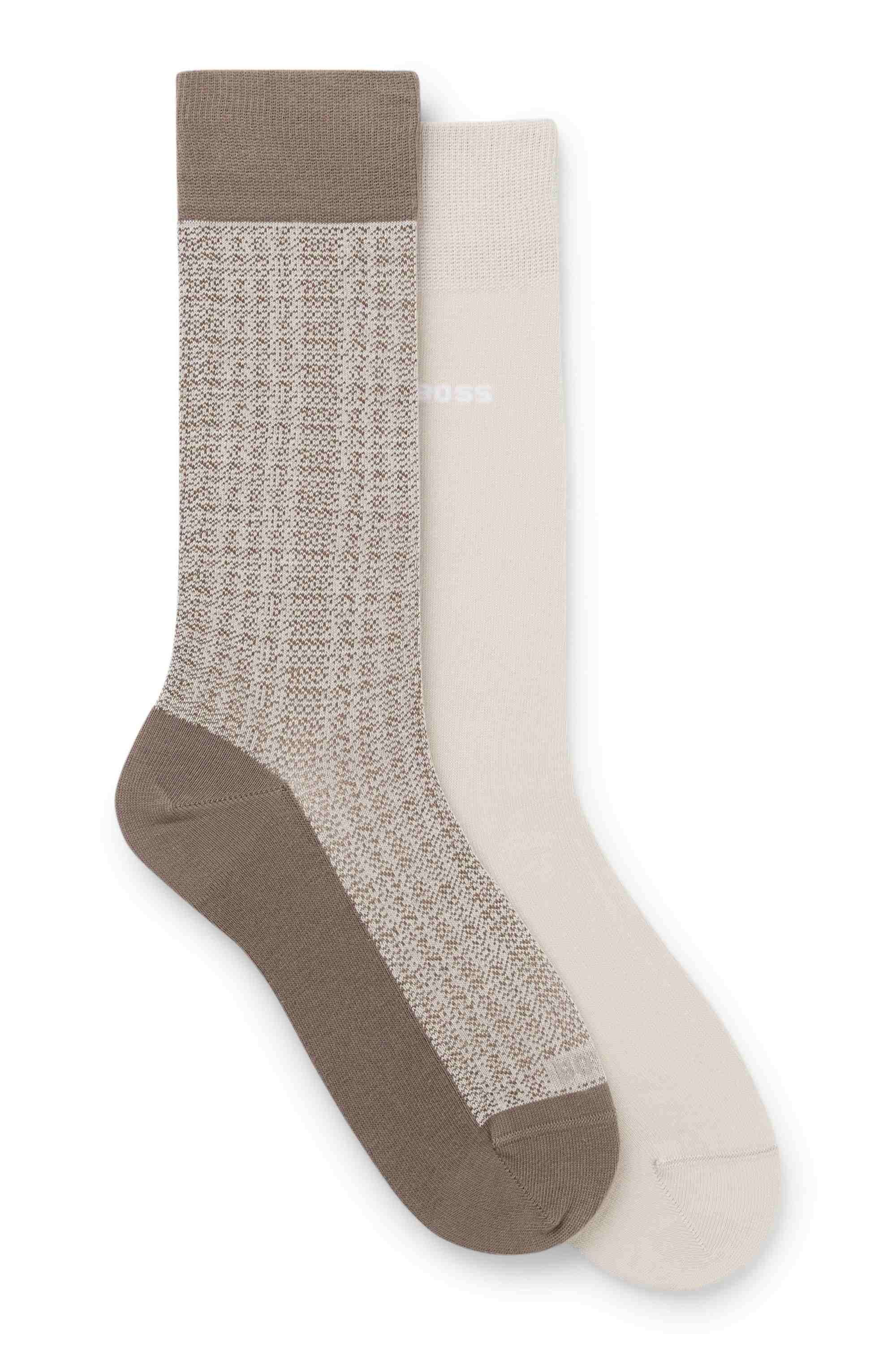 Two-pack of regular-length socks in a cotton blend