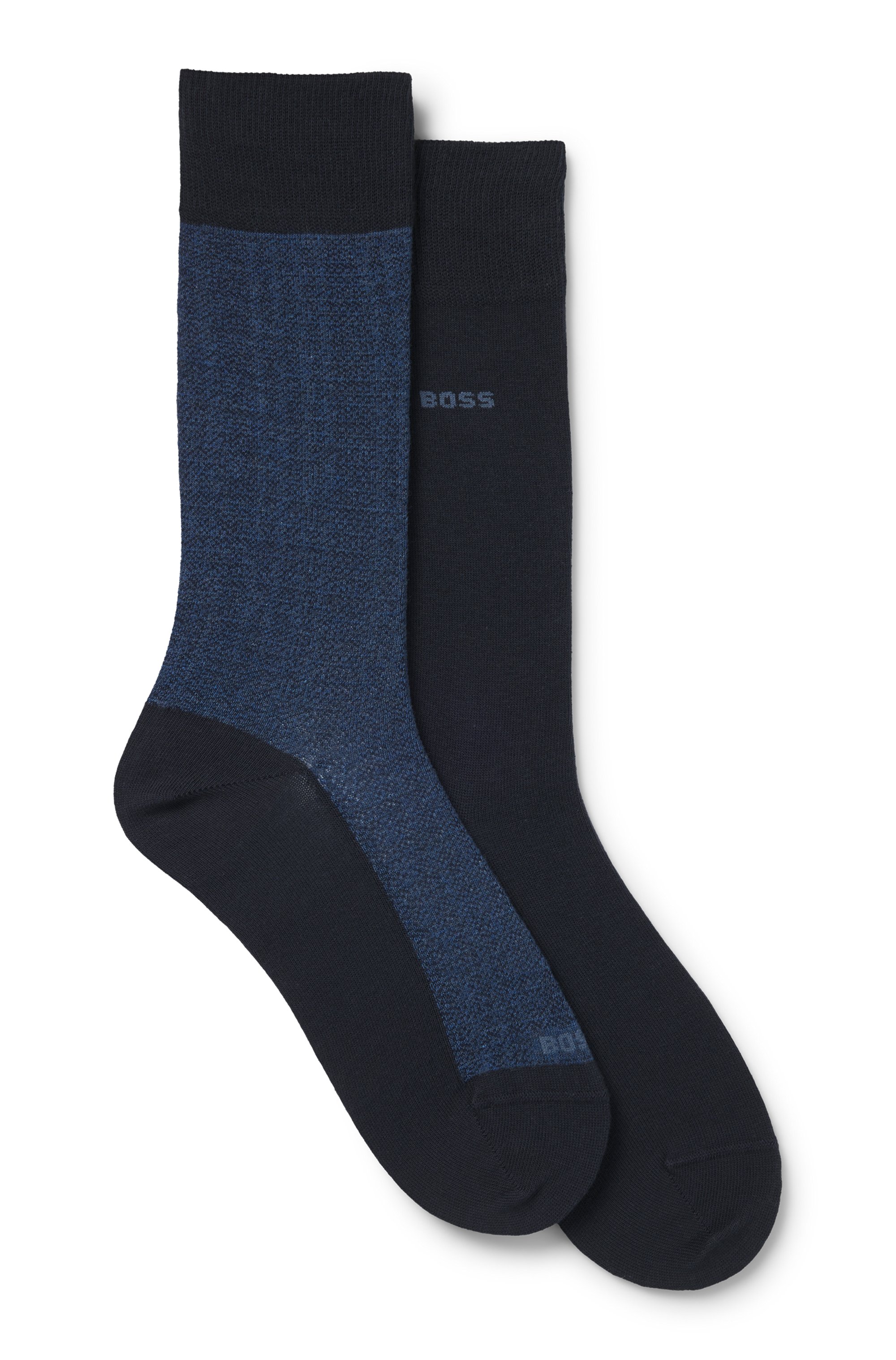 Two-pack of regular-length socks in a cotton blend