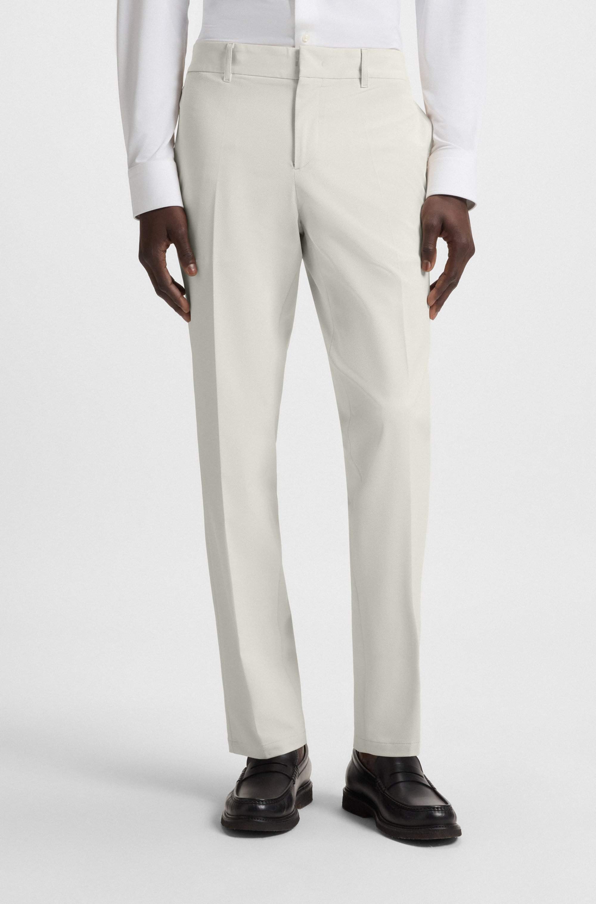 Packable slim-fit trousers in performance-stretch fabric