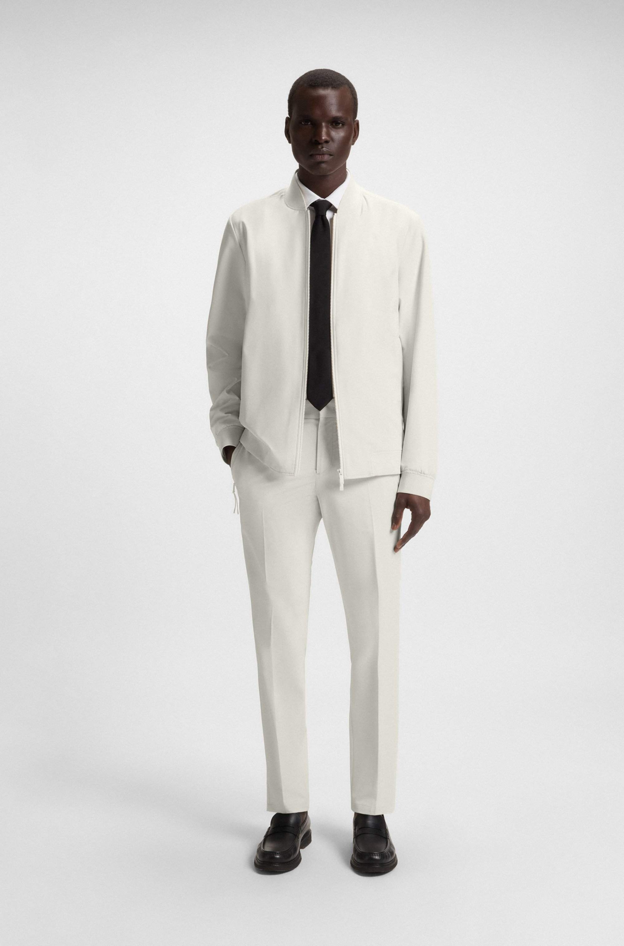 Packable slim-fit trousers in performance-stretch fabric