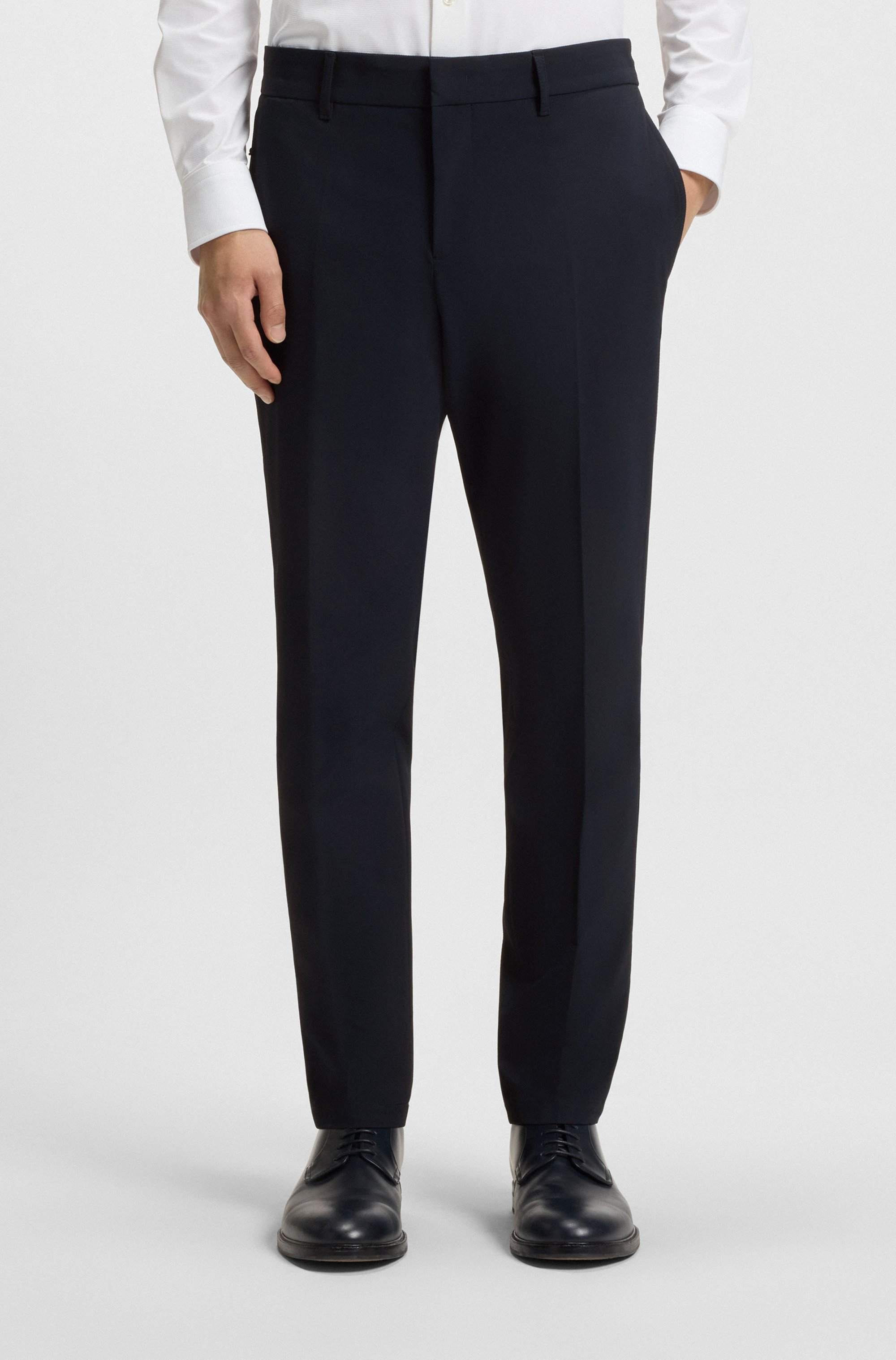 Packable slim-fit trousers in performance-stretch fabric