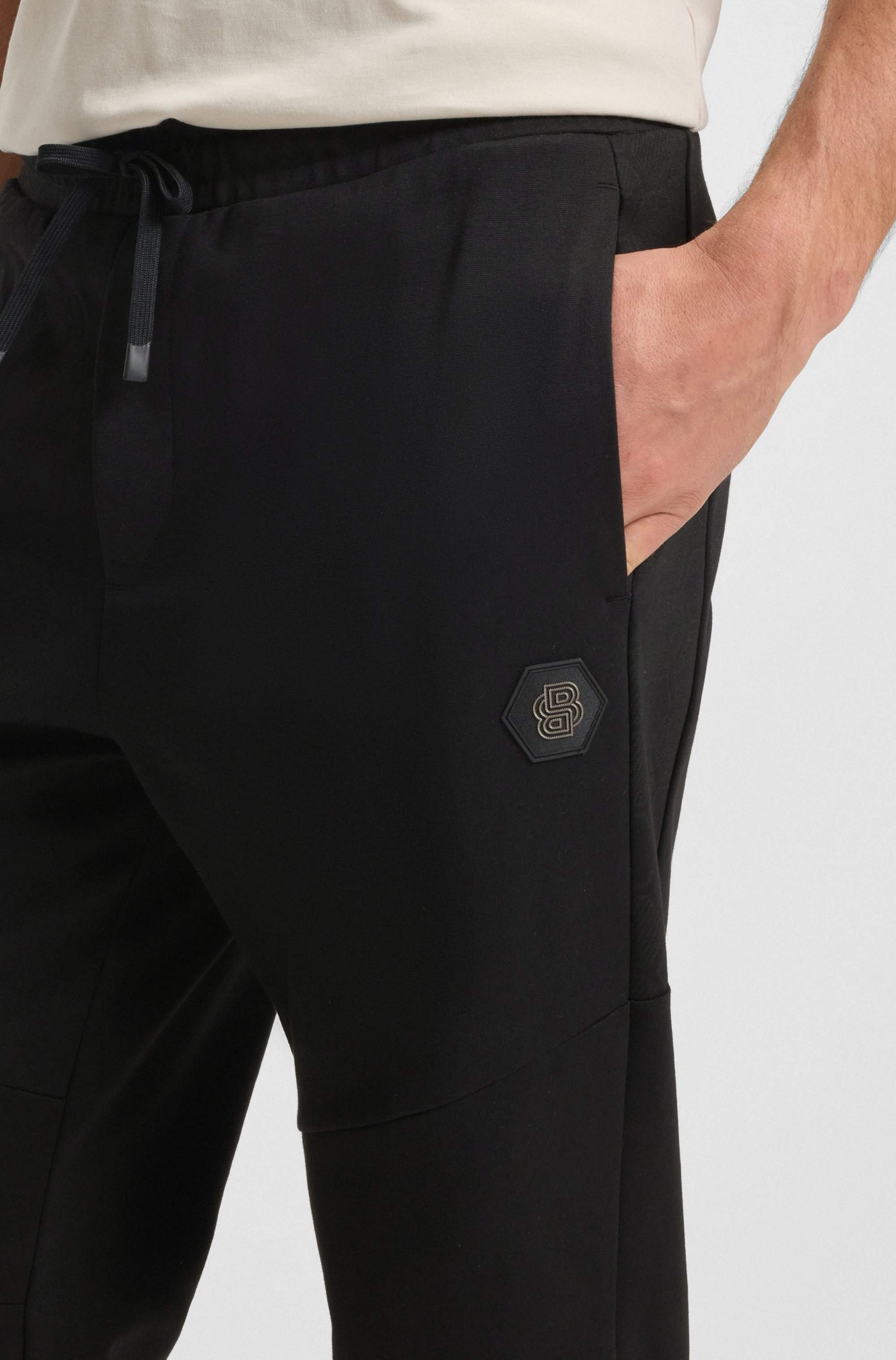 Cotton-blend tracksuit bottoms with Double B monogram