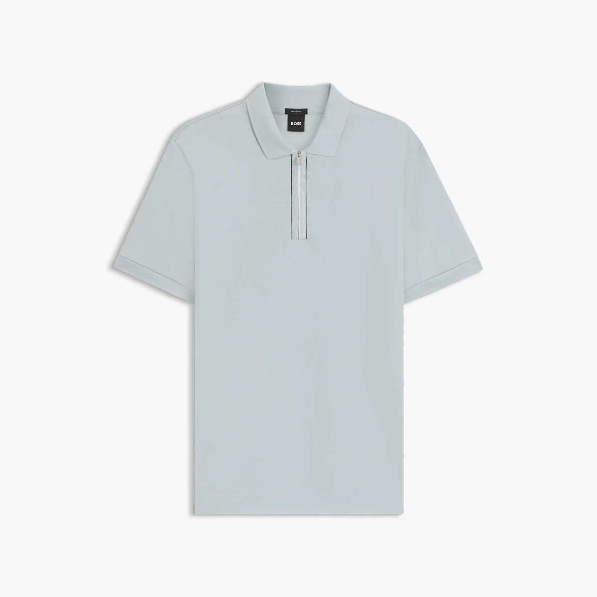 Zip-Placket Polo Shirt In Mercerised Cotton