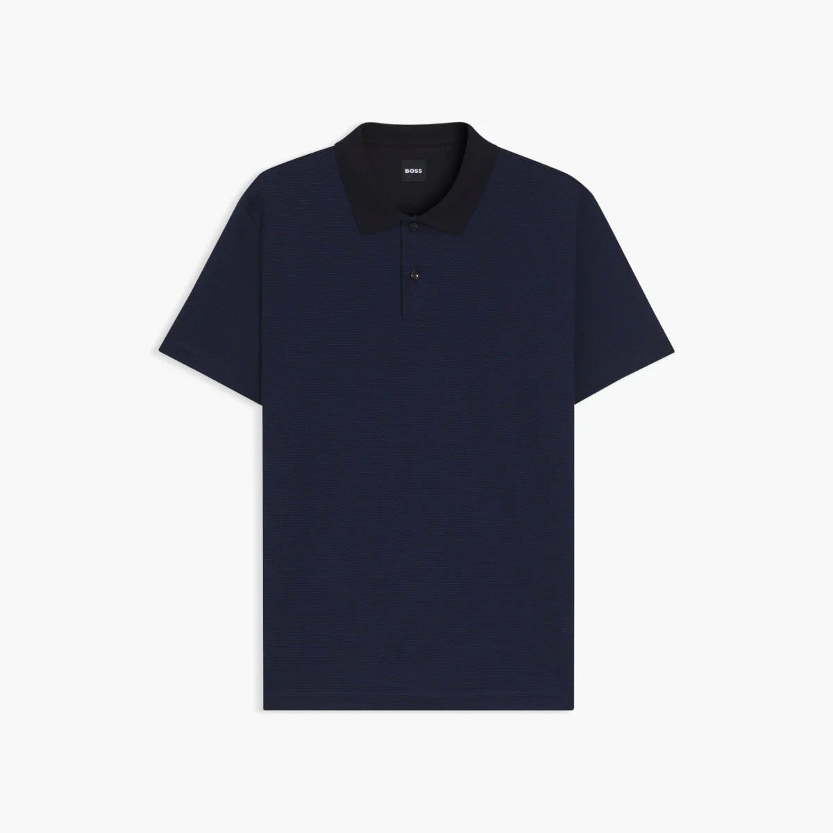 Geometric Jacquard Mercerised Cotton Polo