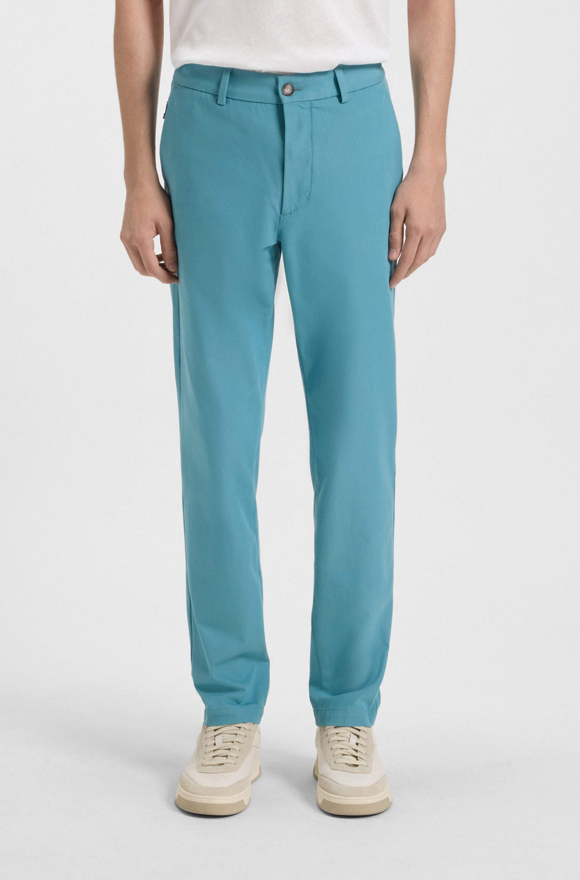 Slim-fit trousers in a stretch-cotton blend