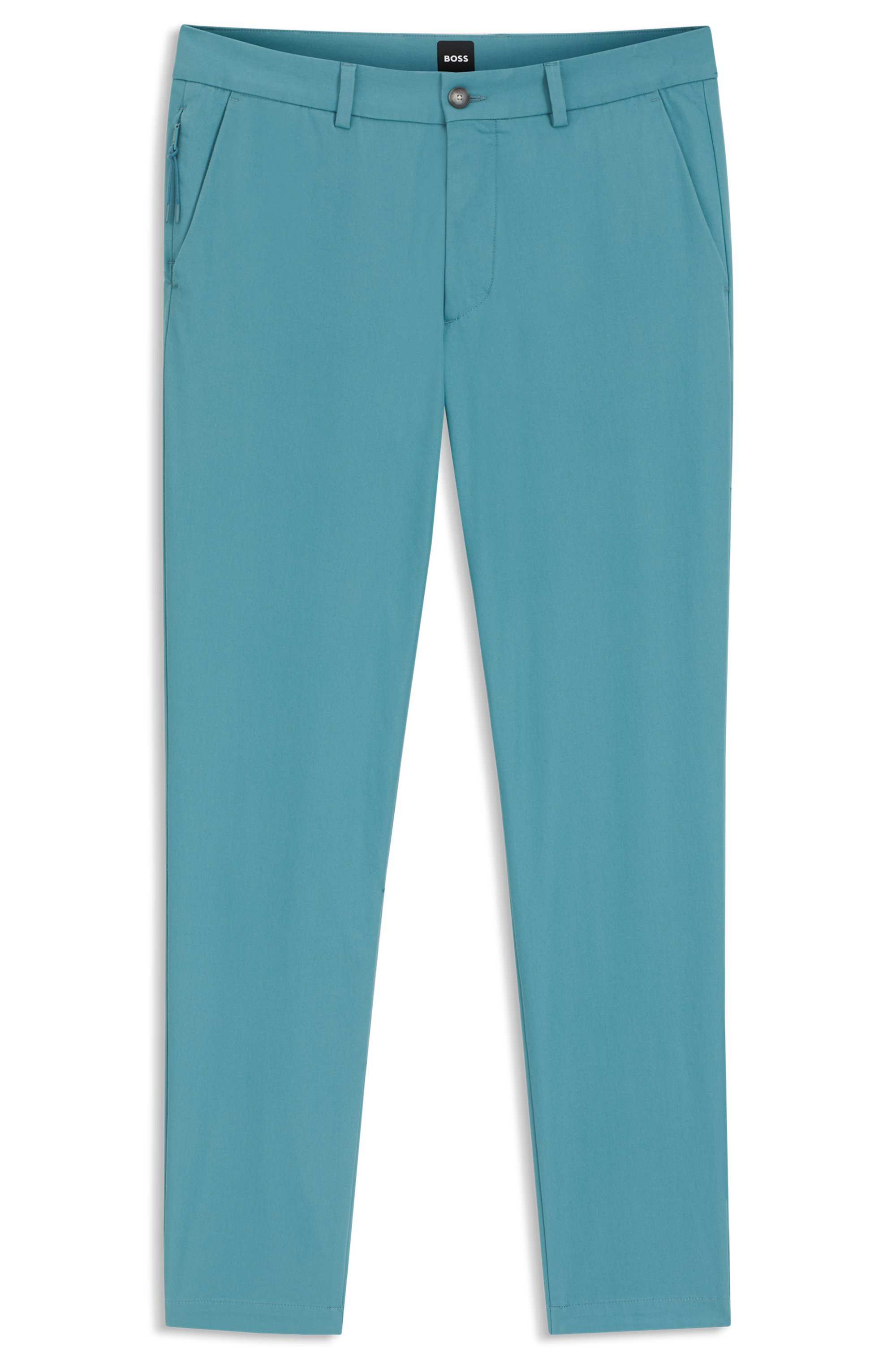 Slim-fit trousers in cotton-blend twill