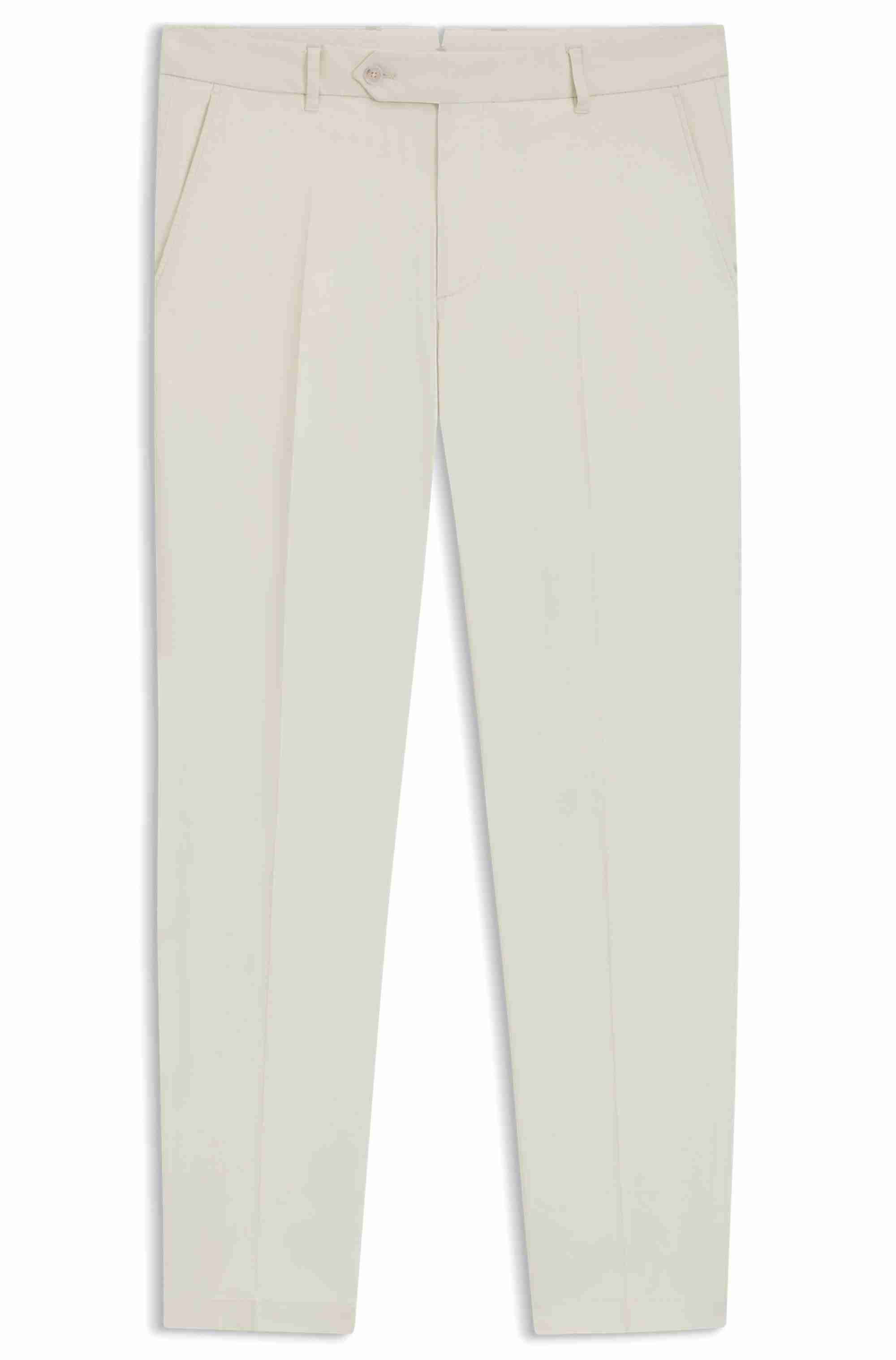 Machine-washable tapered-fit trousers in stretch fabric