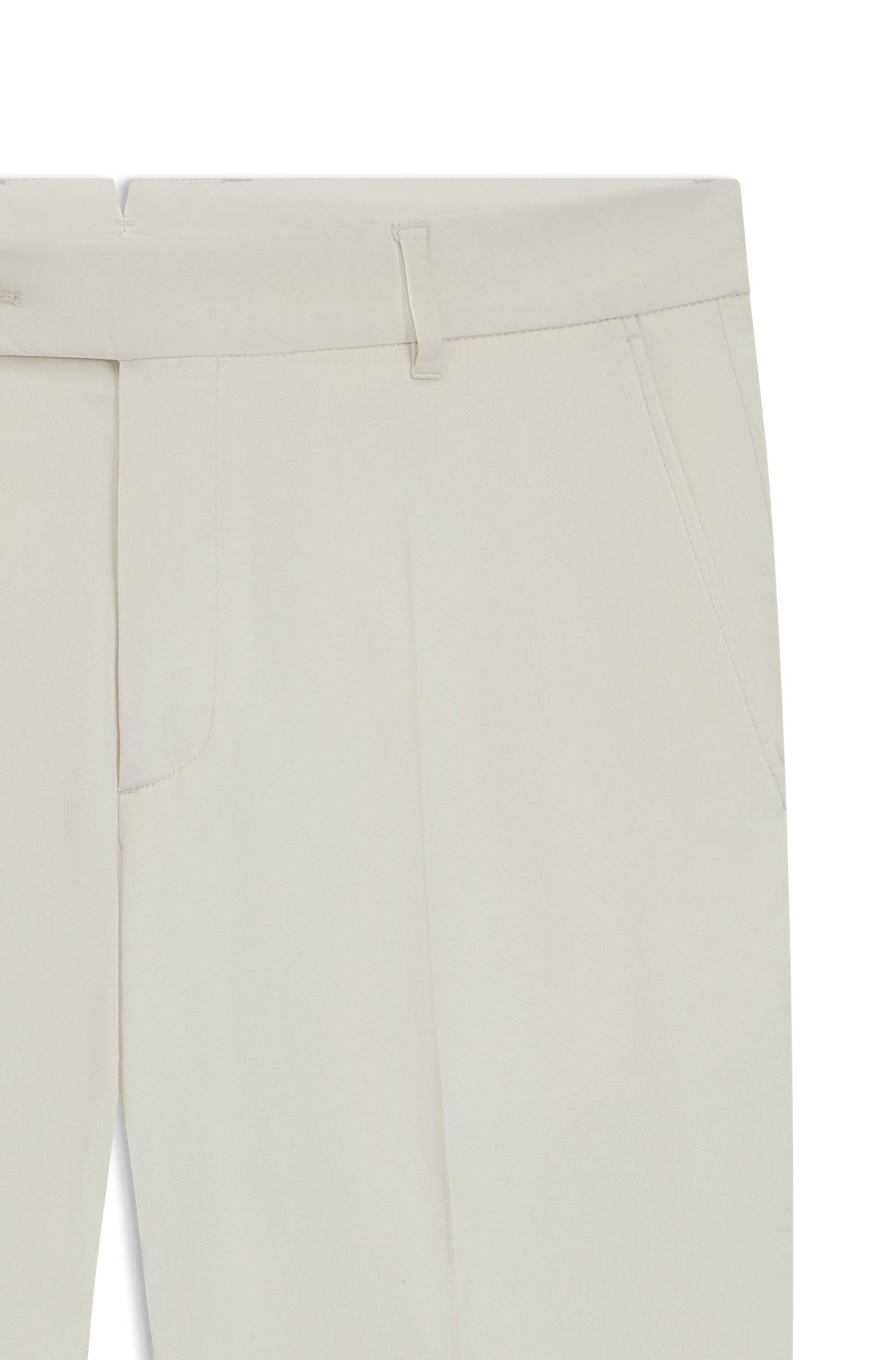 Machine-washable tapered-fit trousers in stretch fabric