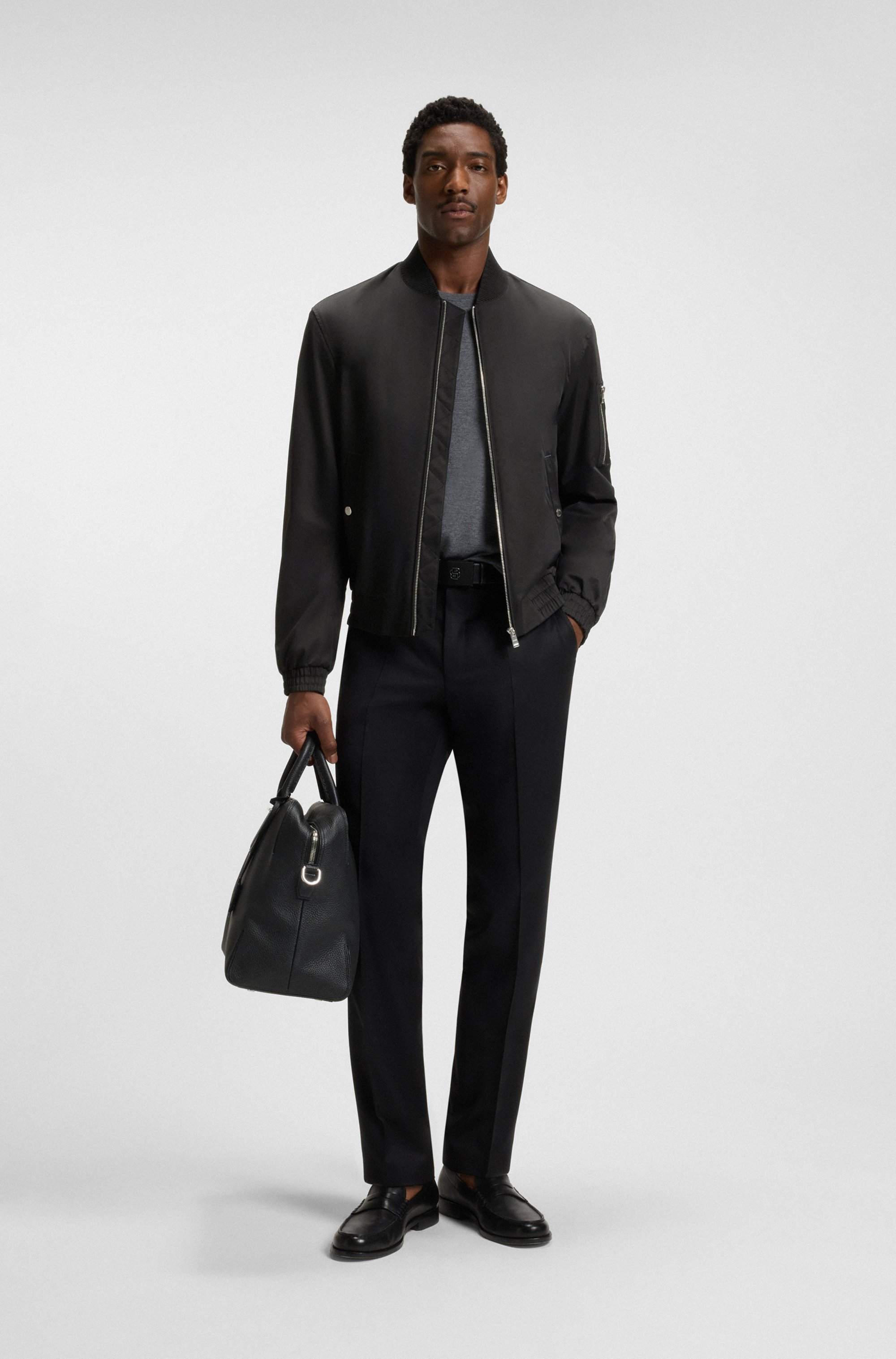 Water-repellent jacket with Double B monogram trim