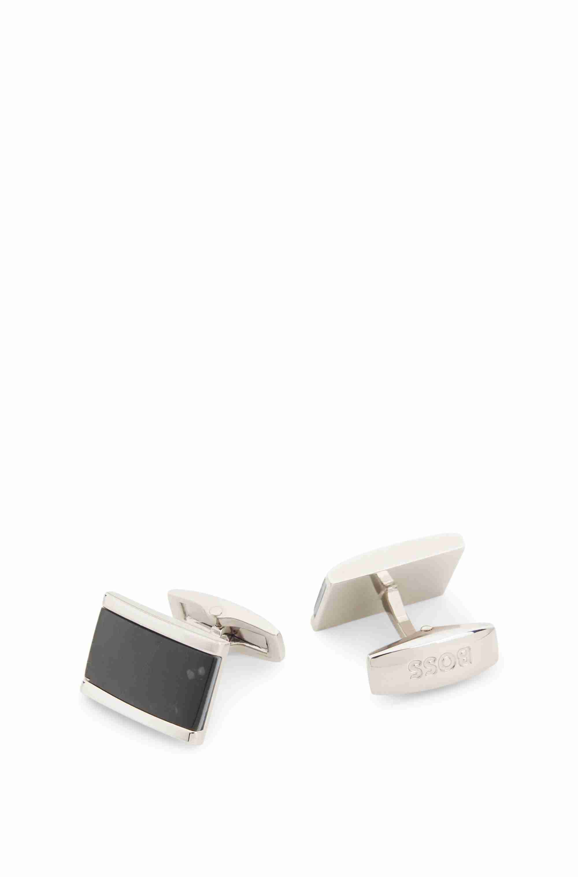 Cufflinks with marble insert