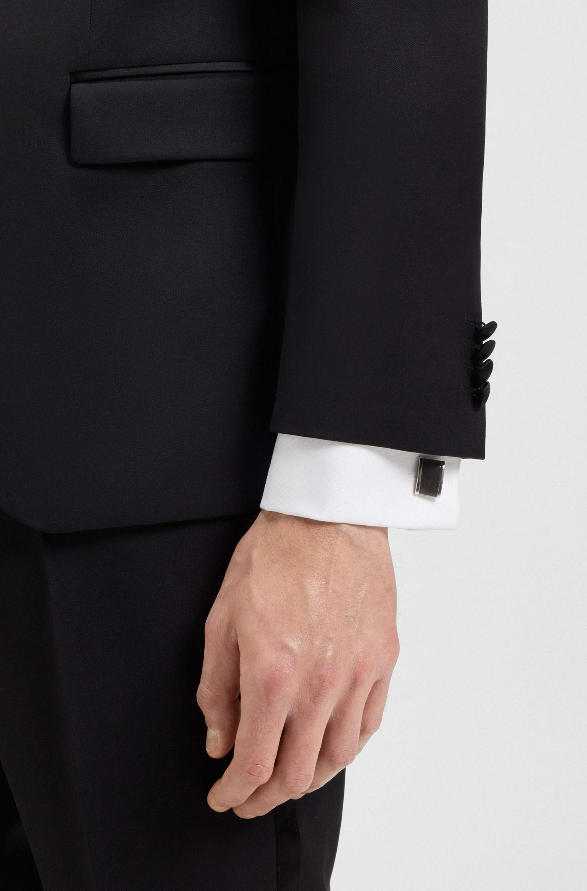 Cufflinks with marble insert