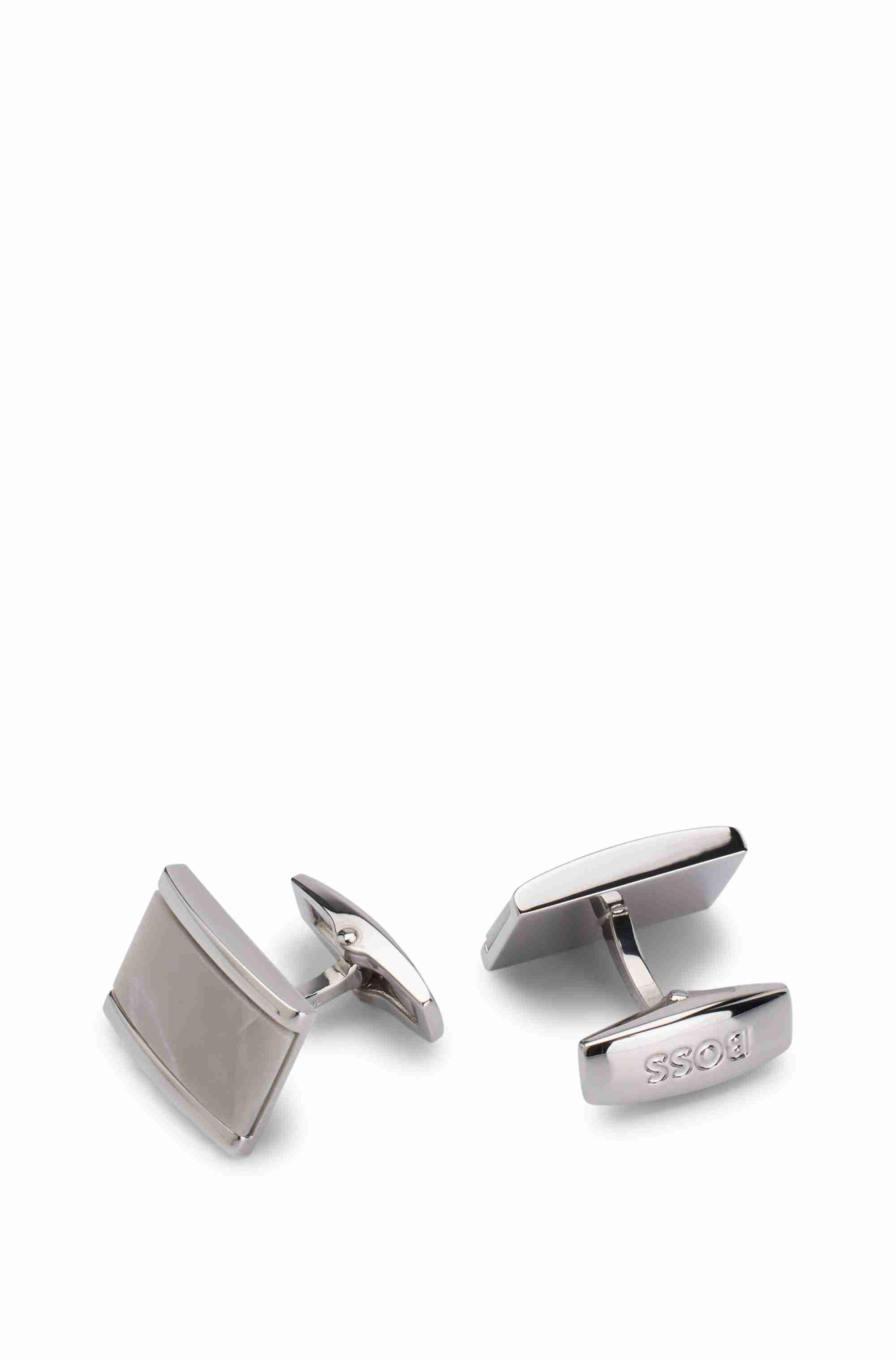 Cufflinks with marble insert