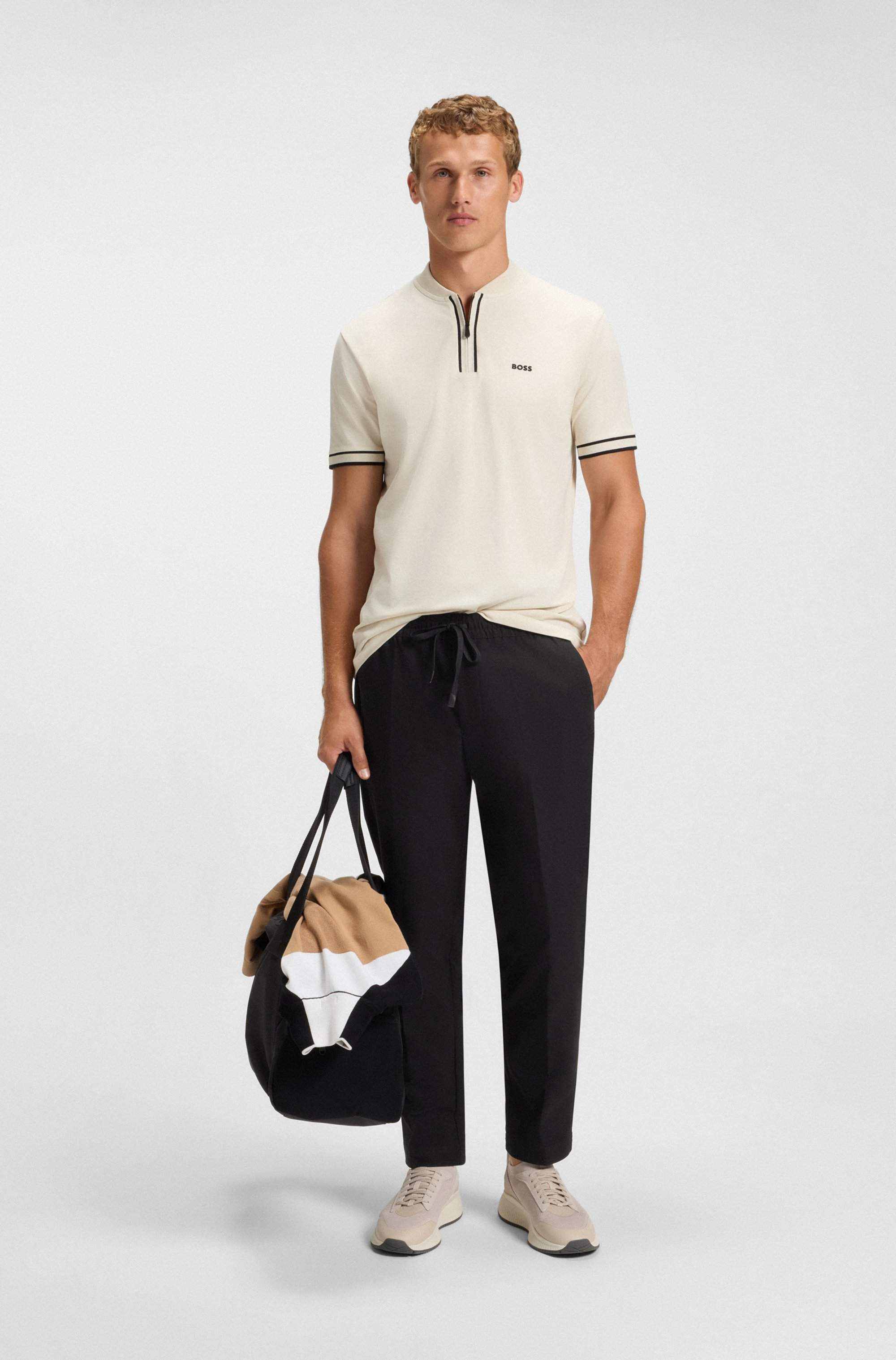 Water-repellent trousers in lightweight easy-iron fabric