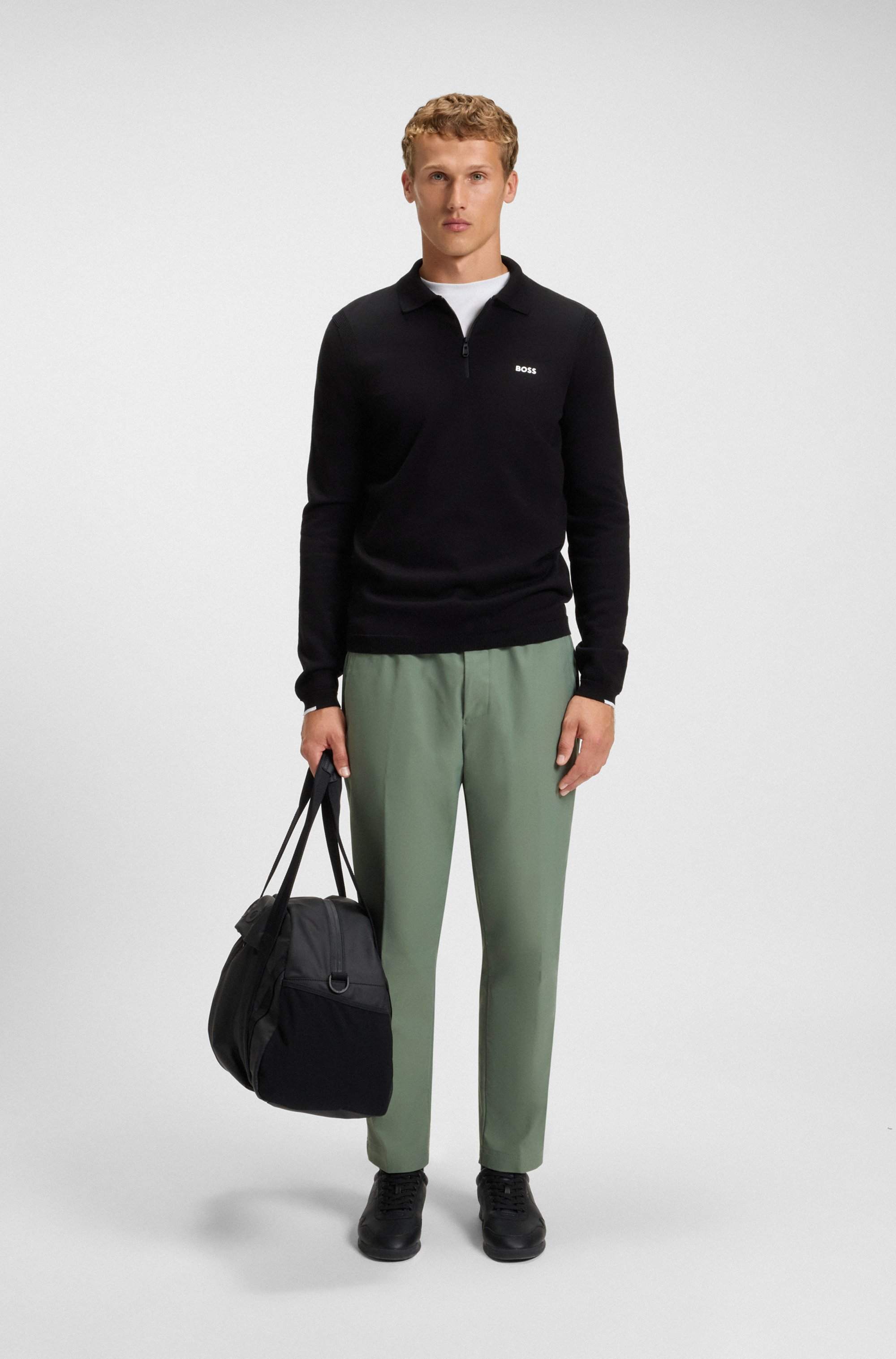 Water-repellent trousers in lightweight easy-iron fabric