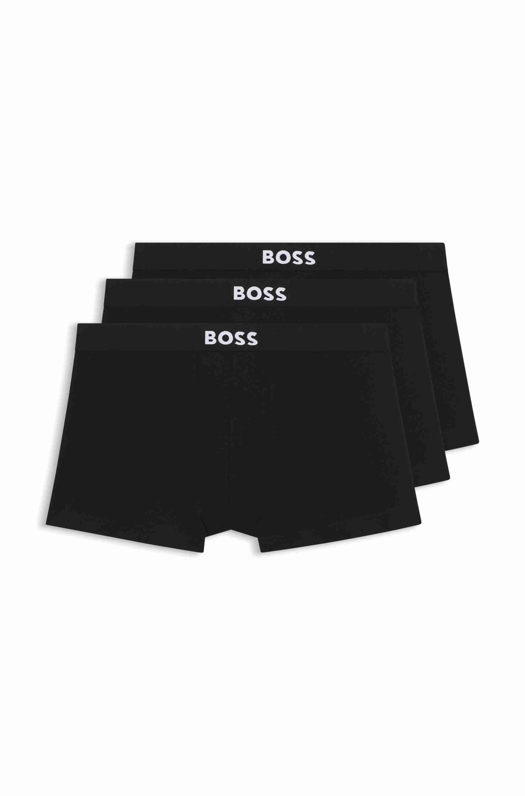 Three-pack of trunks in stretch cotton