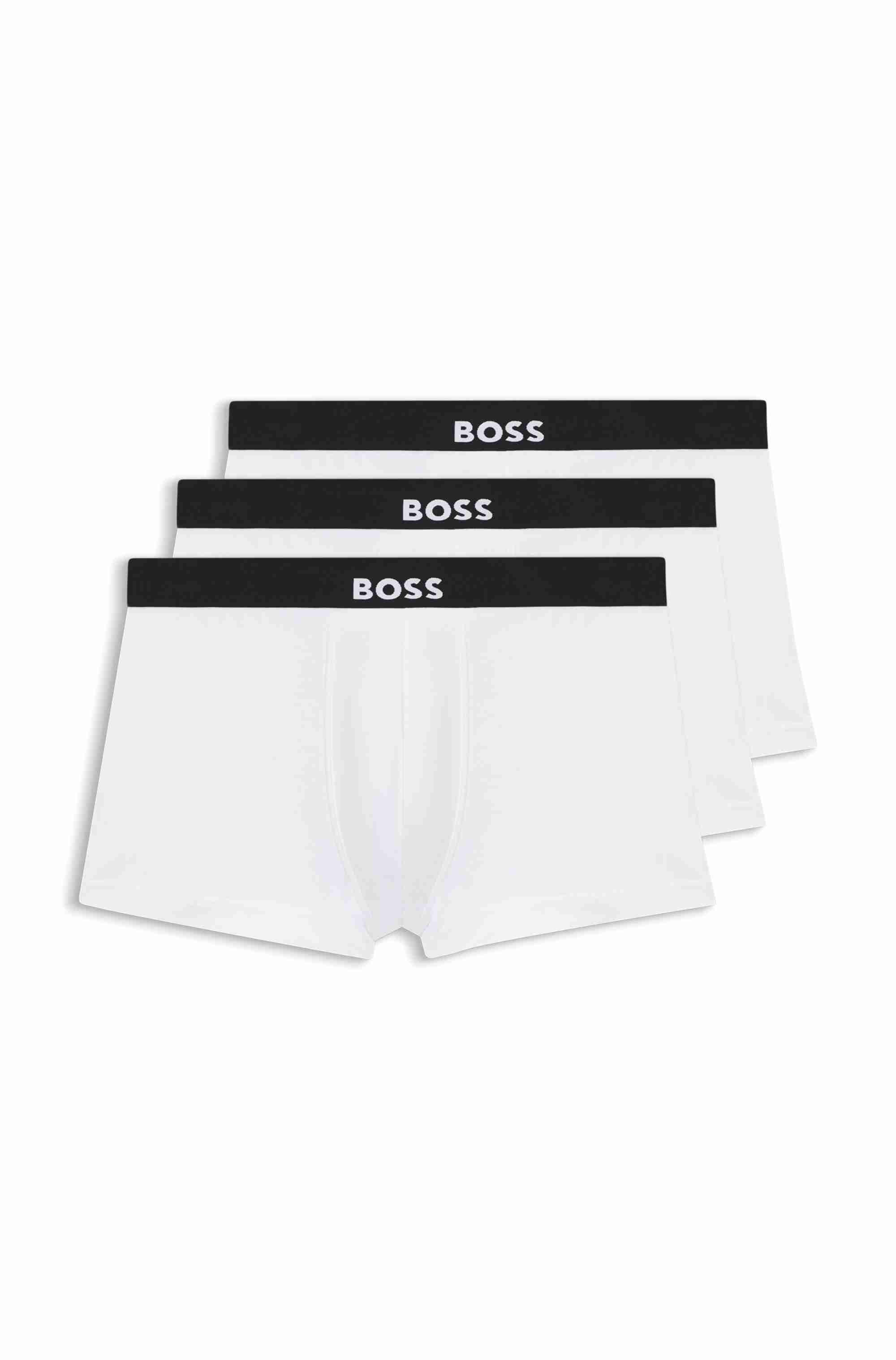 Three-pack of trunks in stretch cotton