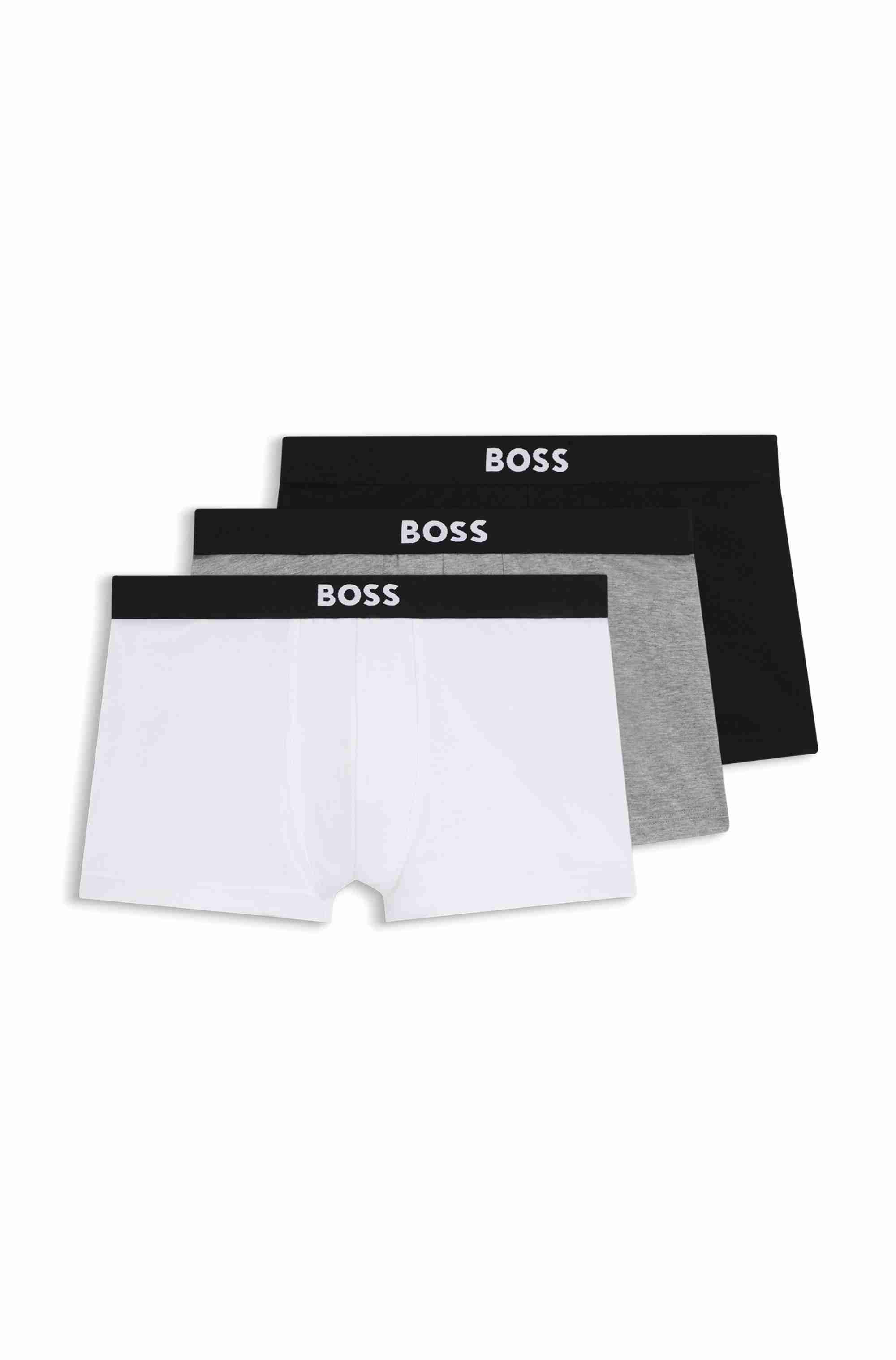 Three-pack of trunks in stretch cotton