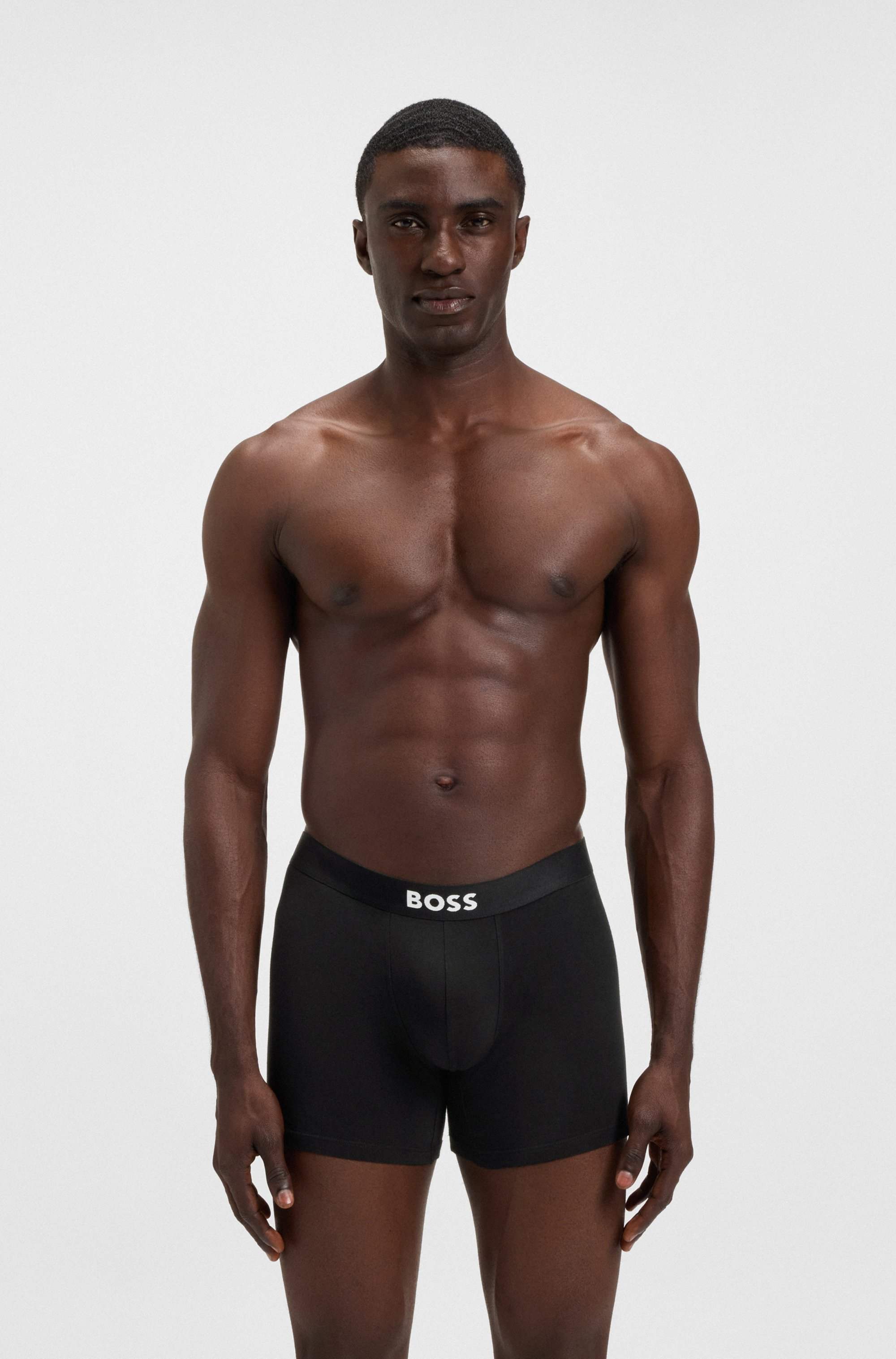 Three-pack of boxer briefs in stretch cotton