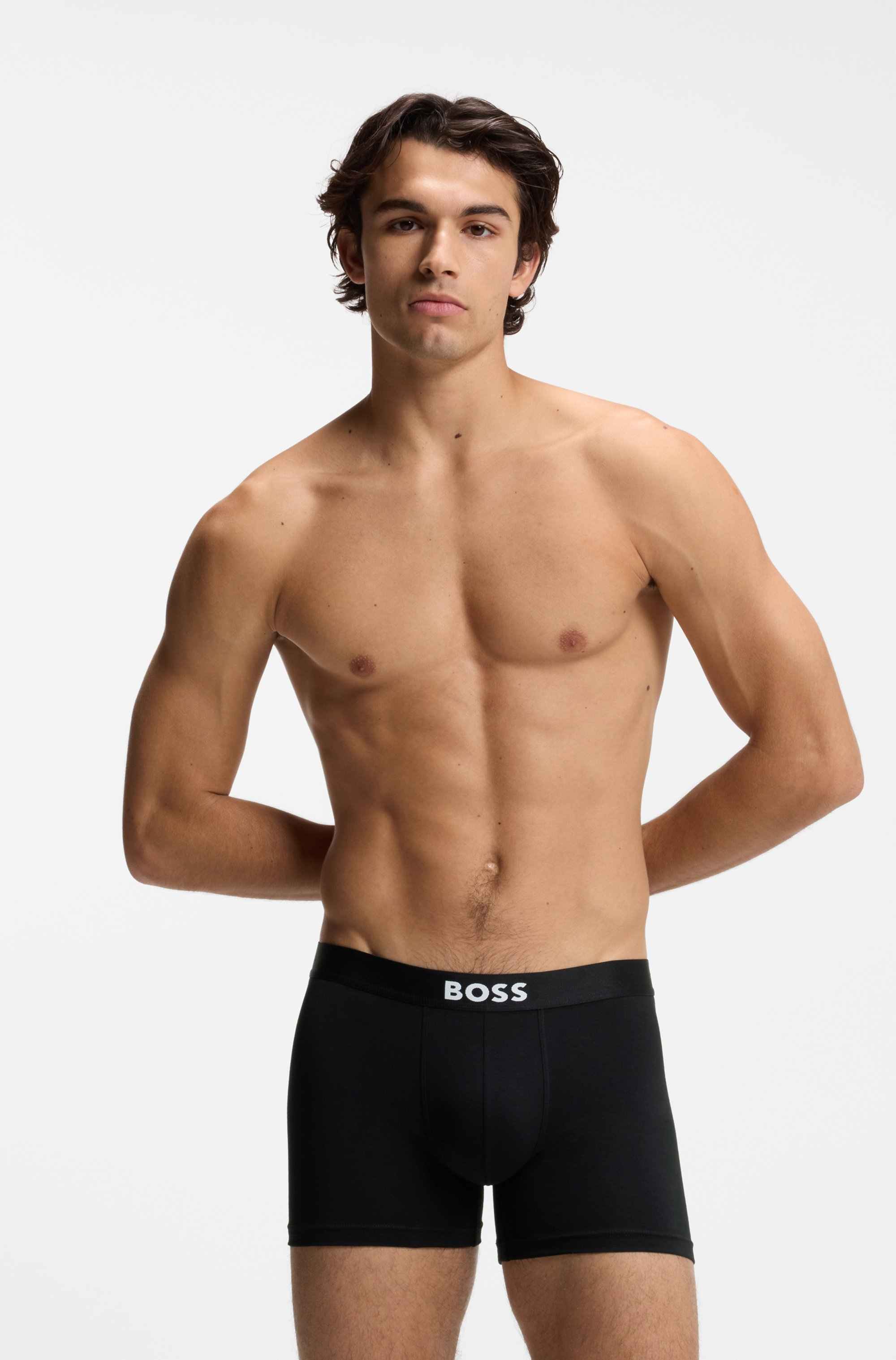 Three-pack of boxer briefs in stretch cotton