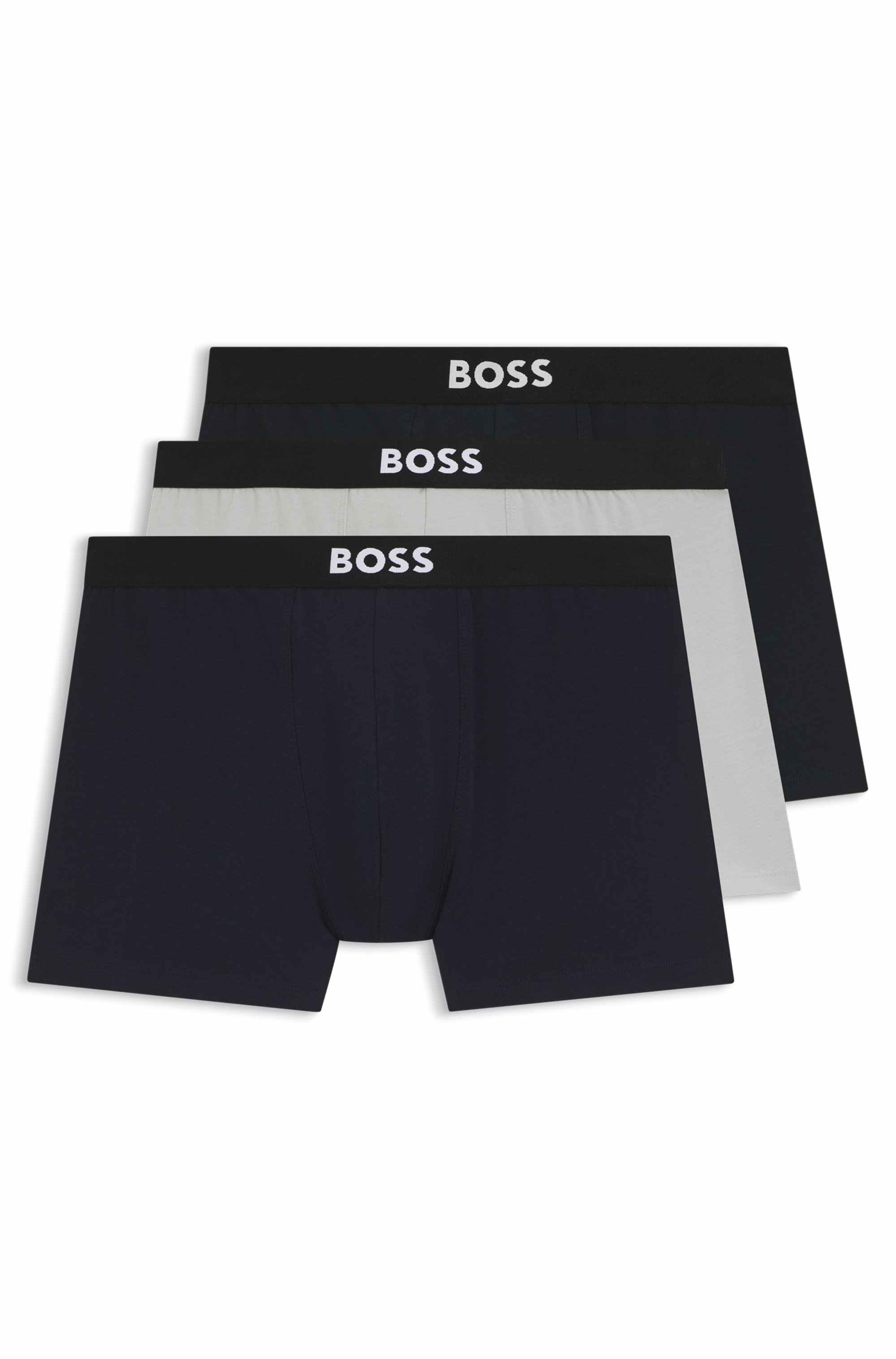 BOSS ONE three-pack stretch-cotton boxer briefs