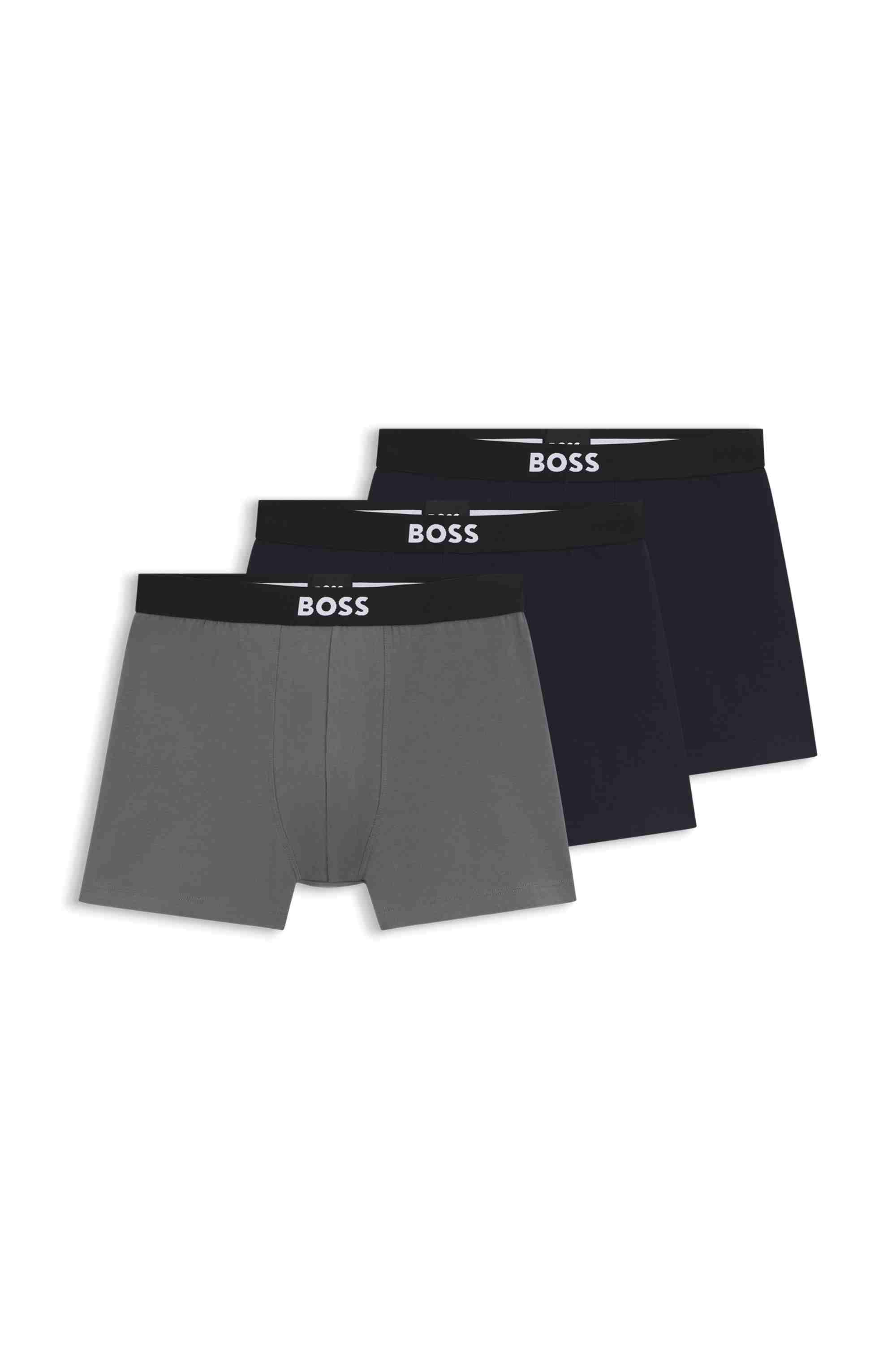 BOSS ONE three-pack stretch-cotton boxer briefs