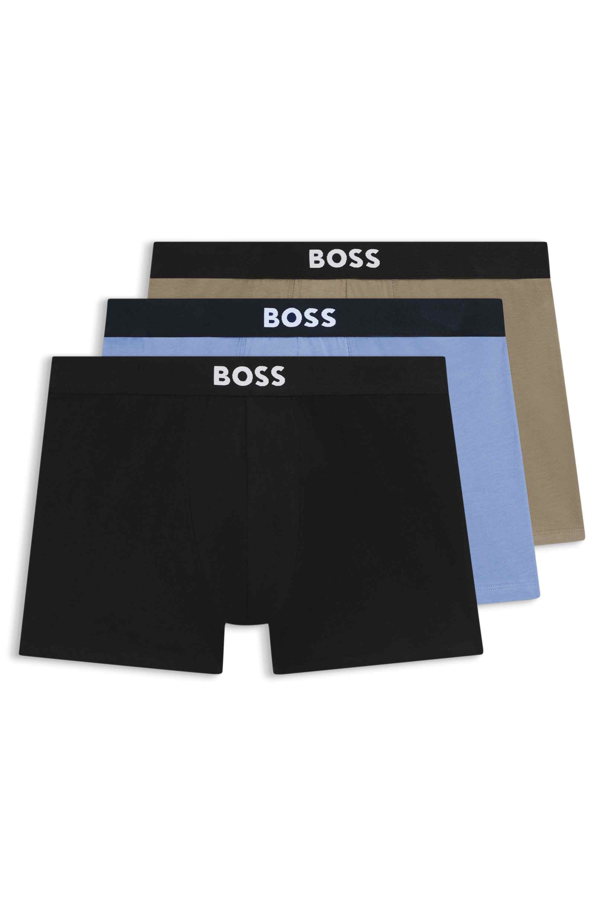 Three-pack of boxer briefs in stretch cotton