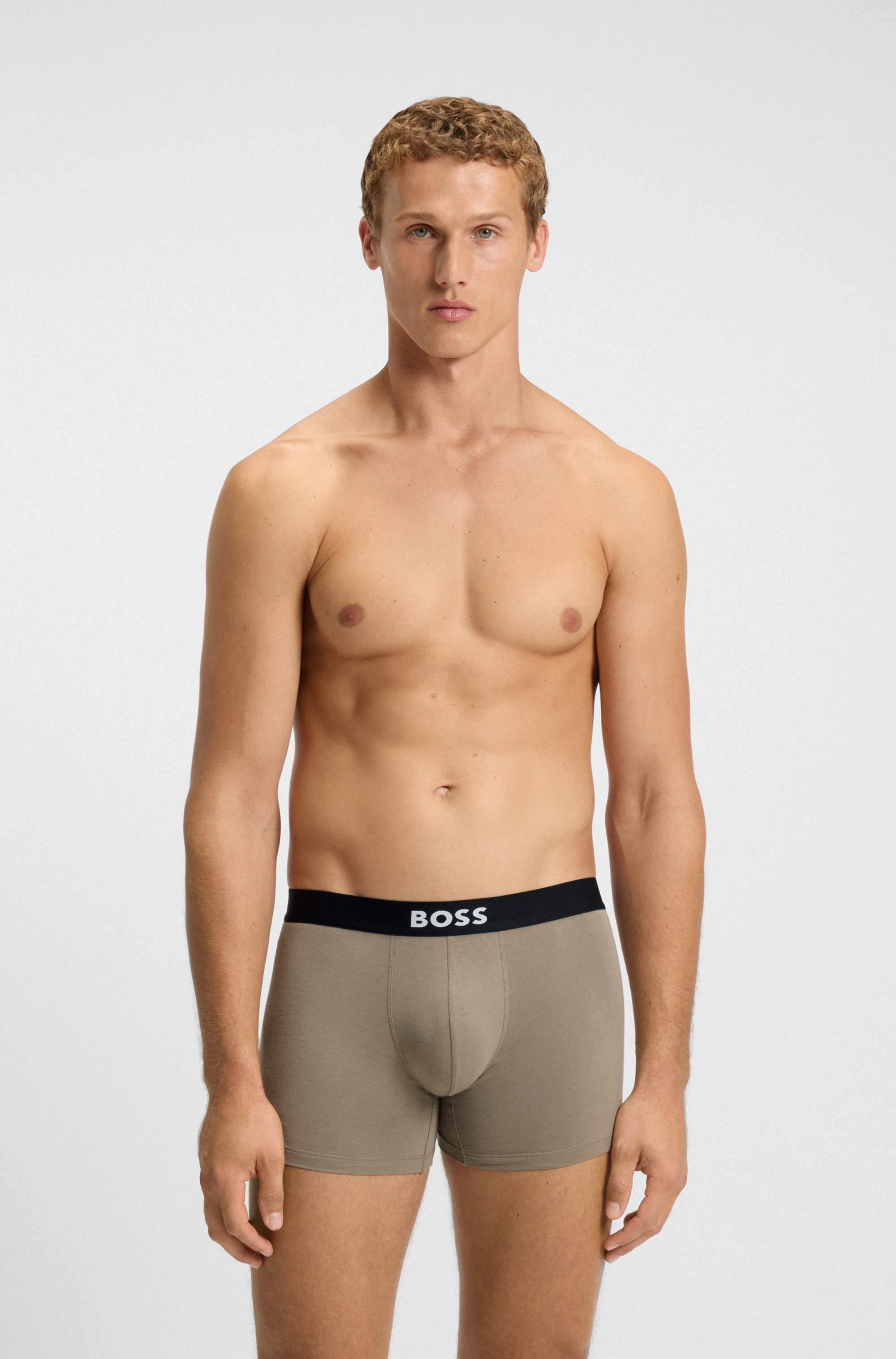 Three-pack of boxer briefs in stretch cotton