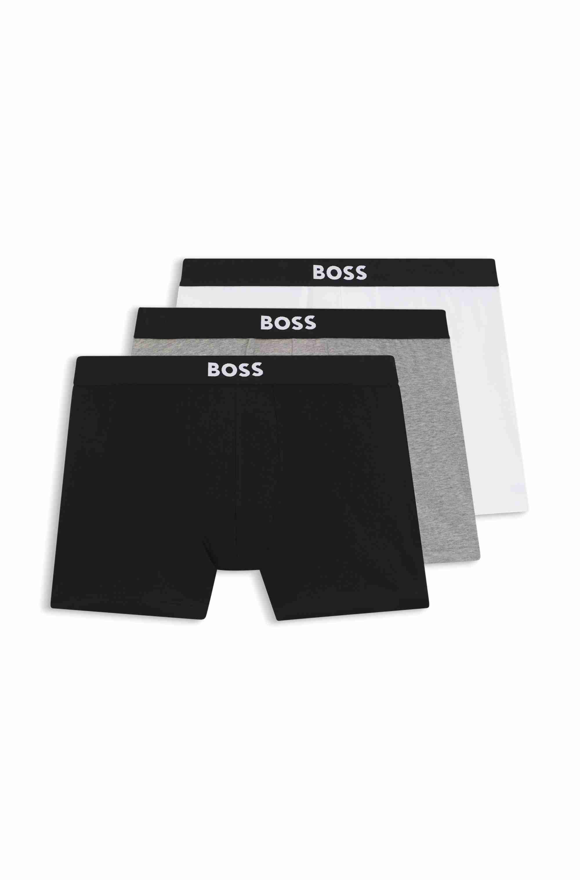 Three-pack of boxer briefs in stretch cotton